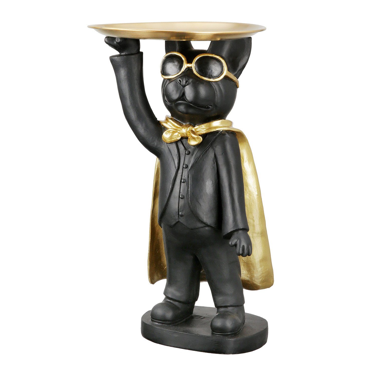 Casablanca by Gilde Tierfigur Hund Hero Dog mit Tablett stehend (1 St),  Material: Kunstharz