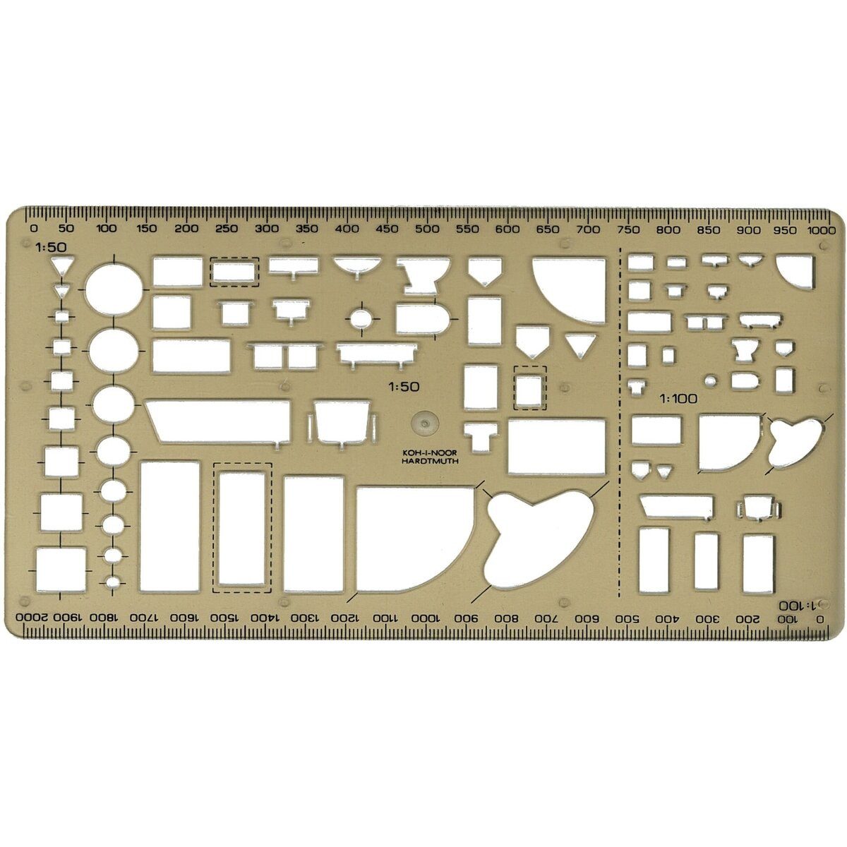 KOH-I-NOOR Zeichenschablone Schablone Sanitärtechnik.