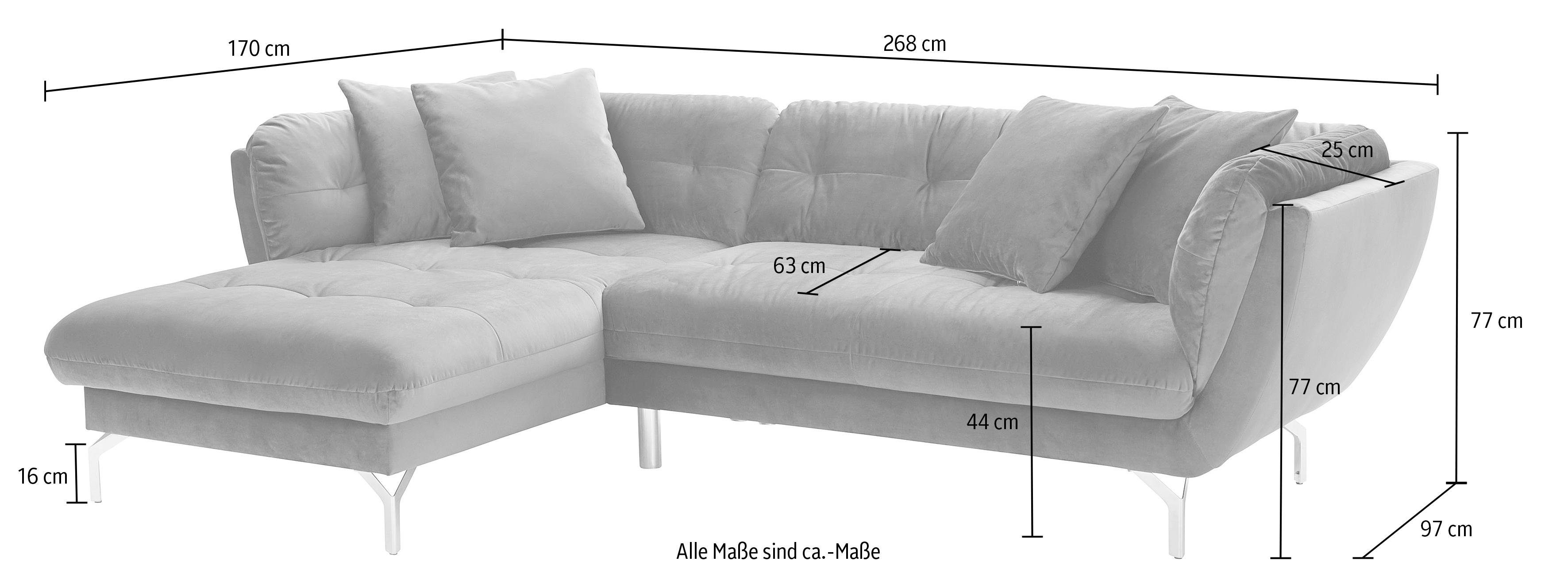 INOSIGN Ecksofa, inklusive 4 Zierkissen-kaufen