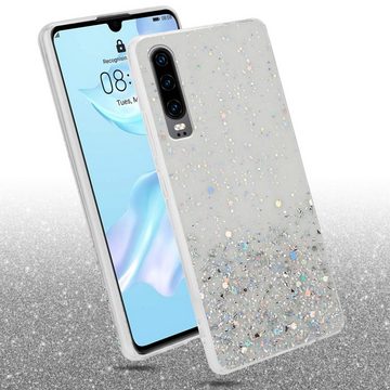 Cadorabo Handyhülle Huawei P30 Huawei P30, Flexible TPU Silikon Handy Schutzhülle - Hülle - mit Glitzer