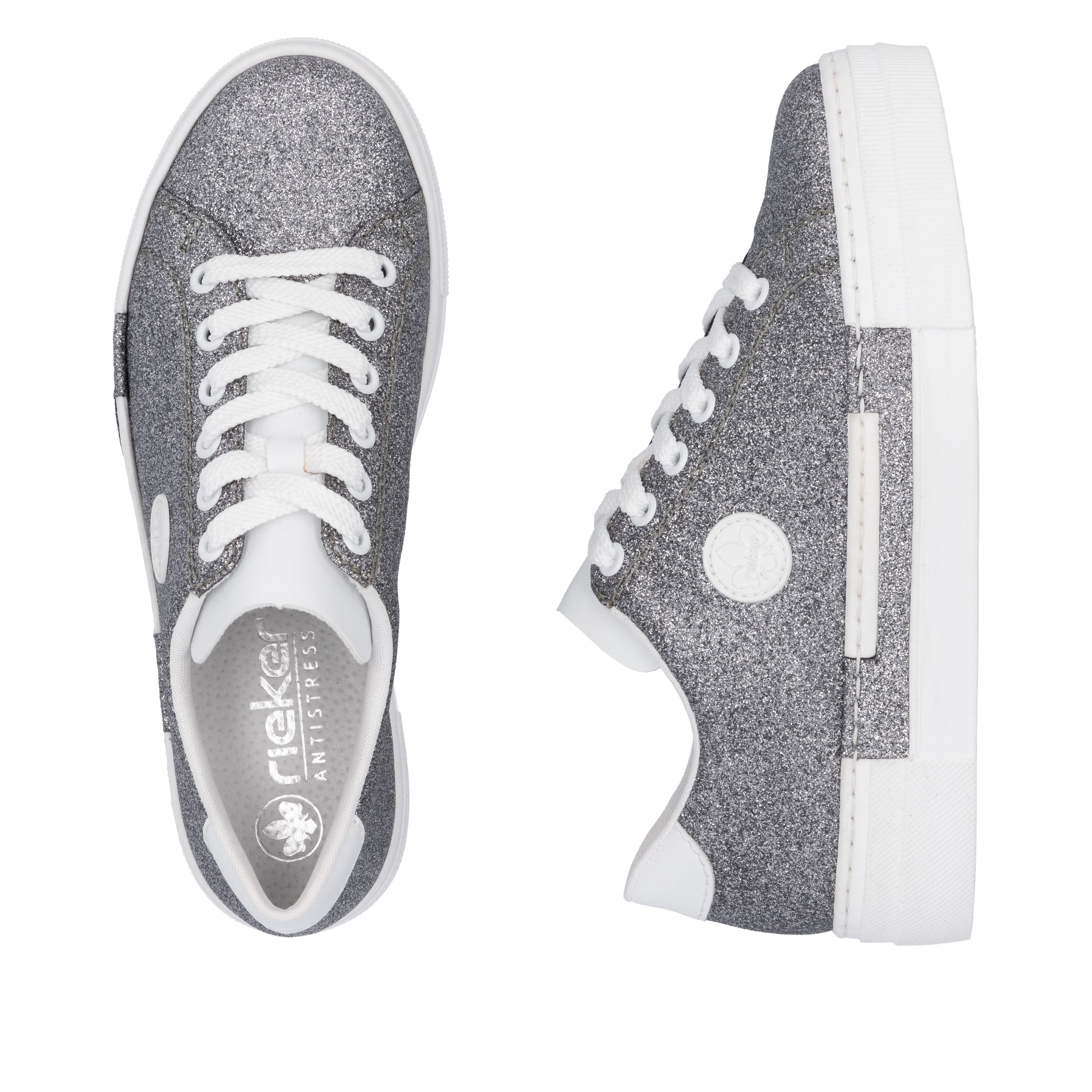 Rieker Sneaker, Freizeitschuh, Halbschuh, Schnürschuh mit Plateausohle