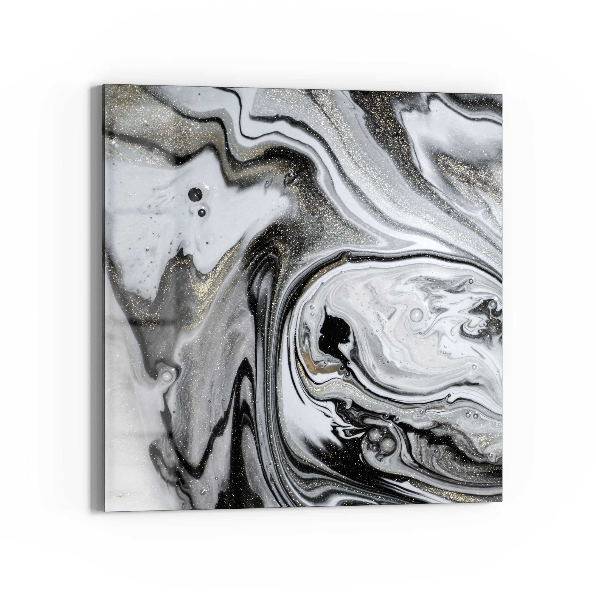 DEQORI Glasbild 'Aufwendiger Marmordekor', 'Aufwendiger Marmordekor', Glas Wandbild Bild schwebend modern