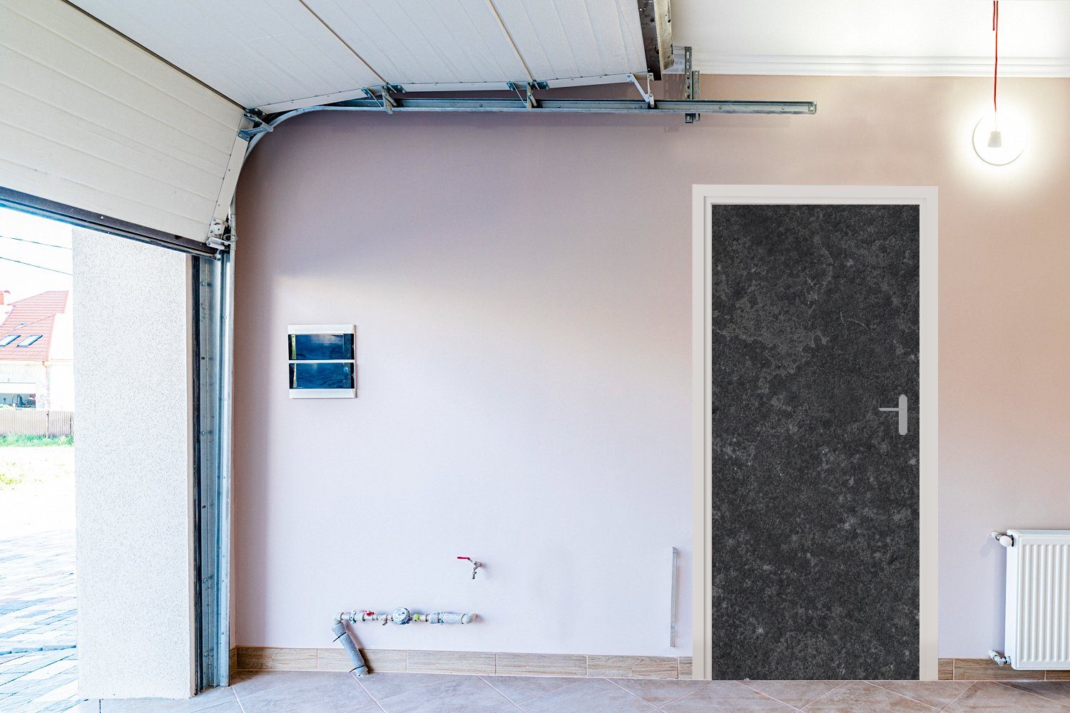 MuchoWow Türtapete Beton (1 St), 75x205 - Grau cm bedruckt, Fototapete Türaufkleber, Matt, für Tür, Wand, 