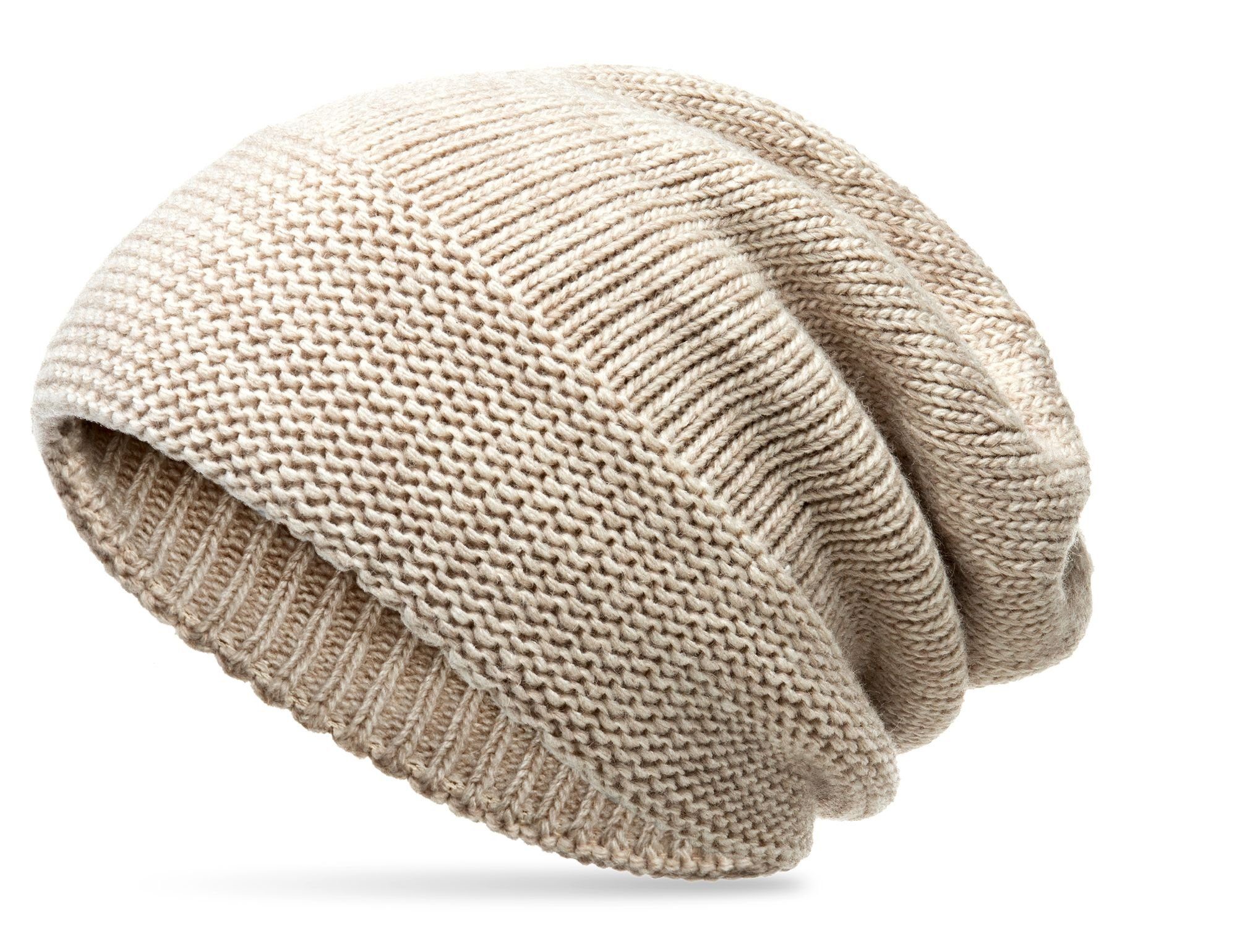 Caspar Beanie MU214 elegante Damen Winter Strick Mütze gefüttert