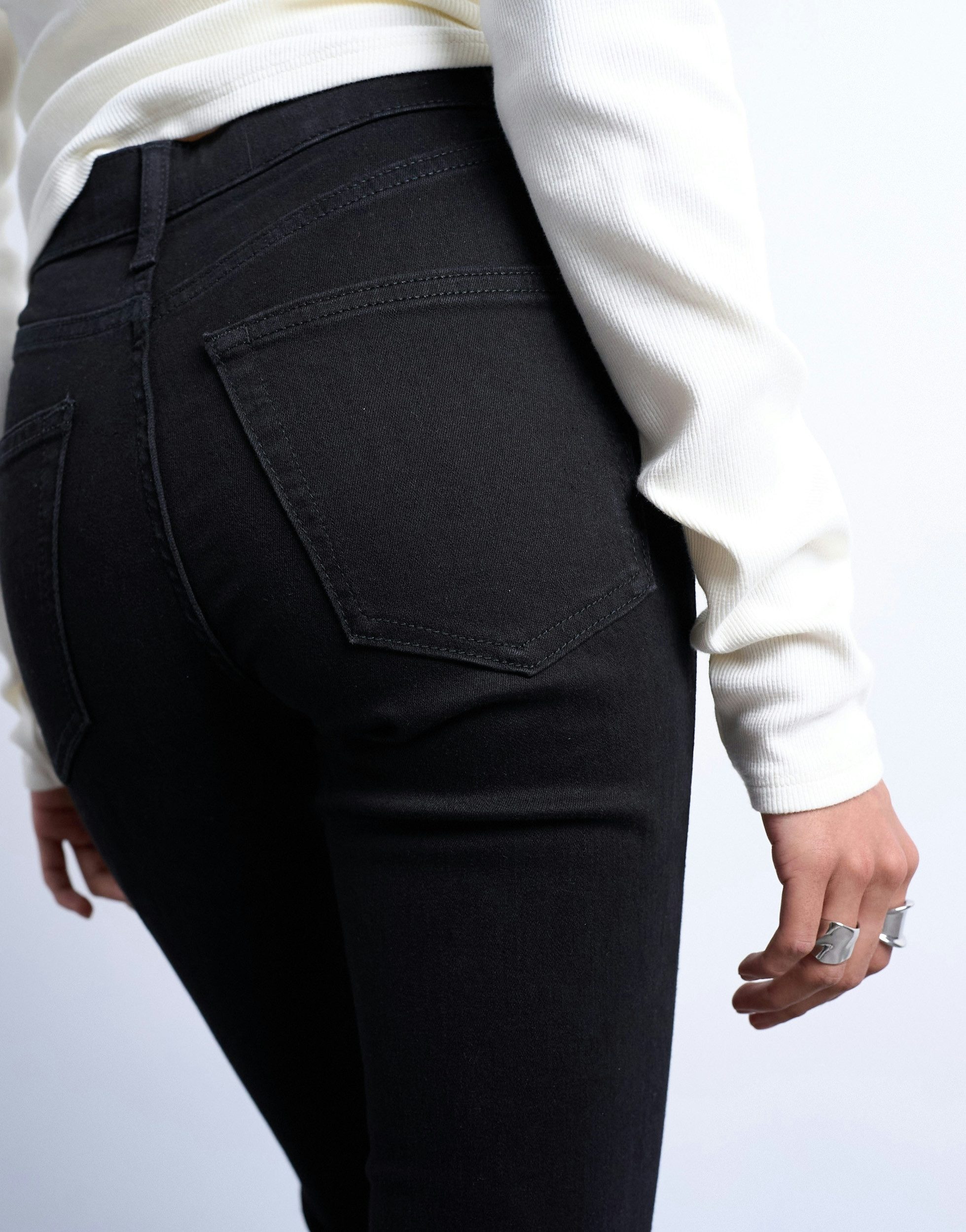 TOPSHOP Bootcut-Jeans TSJAMIE HR FLARE DNM JEANS BL NOOS Baumwollmischung, bootcut fit, high waist