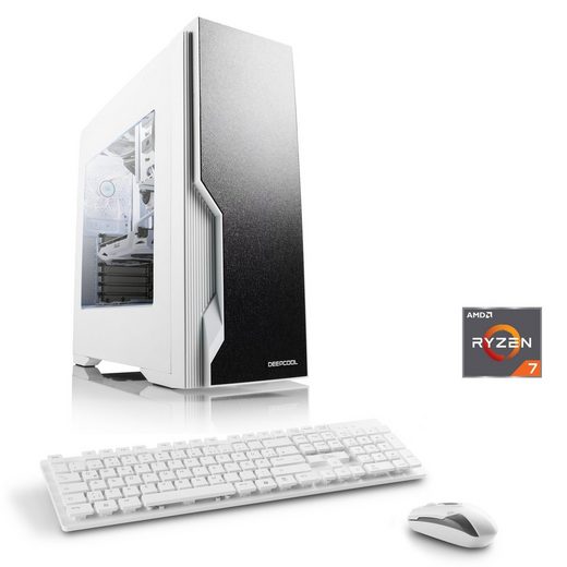 CSL Gaming PC, AMD Ryzen 7 2700X, GTX 1070, 16 GB RAM, SSD »Snow Edition T8460 Wasserkühlung«