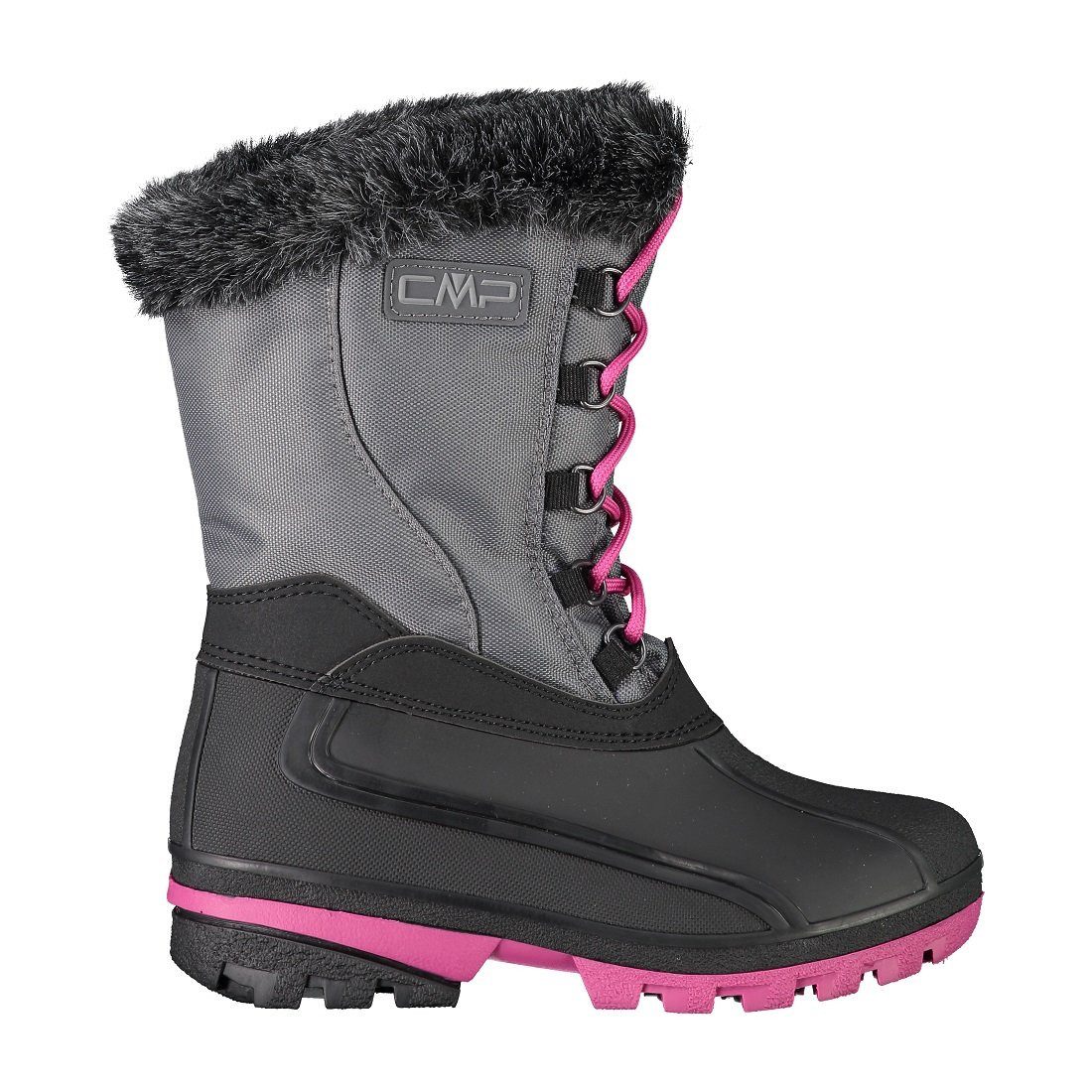 Polhanne (Polyester, wasserdicht, warm gefüttert) grau Kinder Winterstiefel