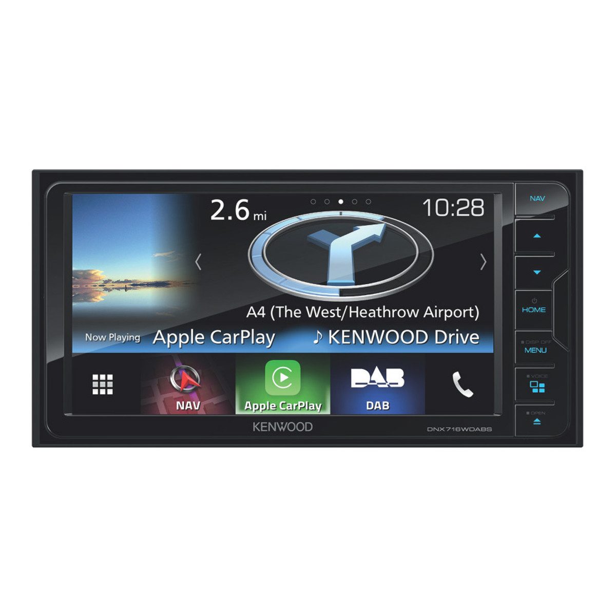 KENWOOD Kenwood DNX716WDABS 2-DIN Multimedia-Navigation mit 7" Display DAB+ Navigationsgerät (Europa 46 Länder, 3 Jahre Kartenupdates inklusive, Apple Car, Android Auto, Split Screen)