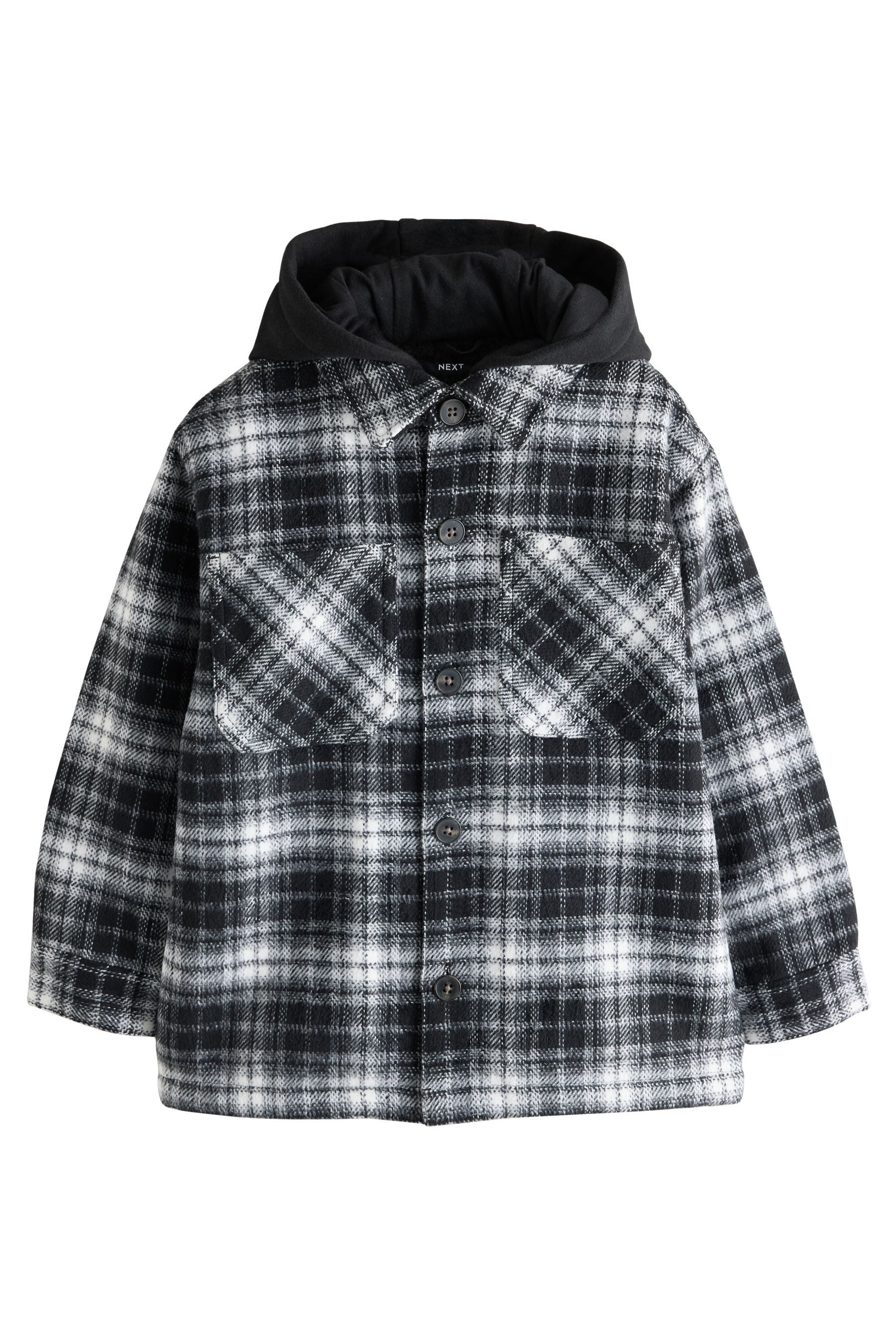 Next Hemdjacke Hemdjacke mit Kapuze und Teddyfutter (1-St)