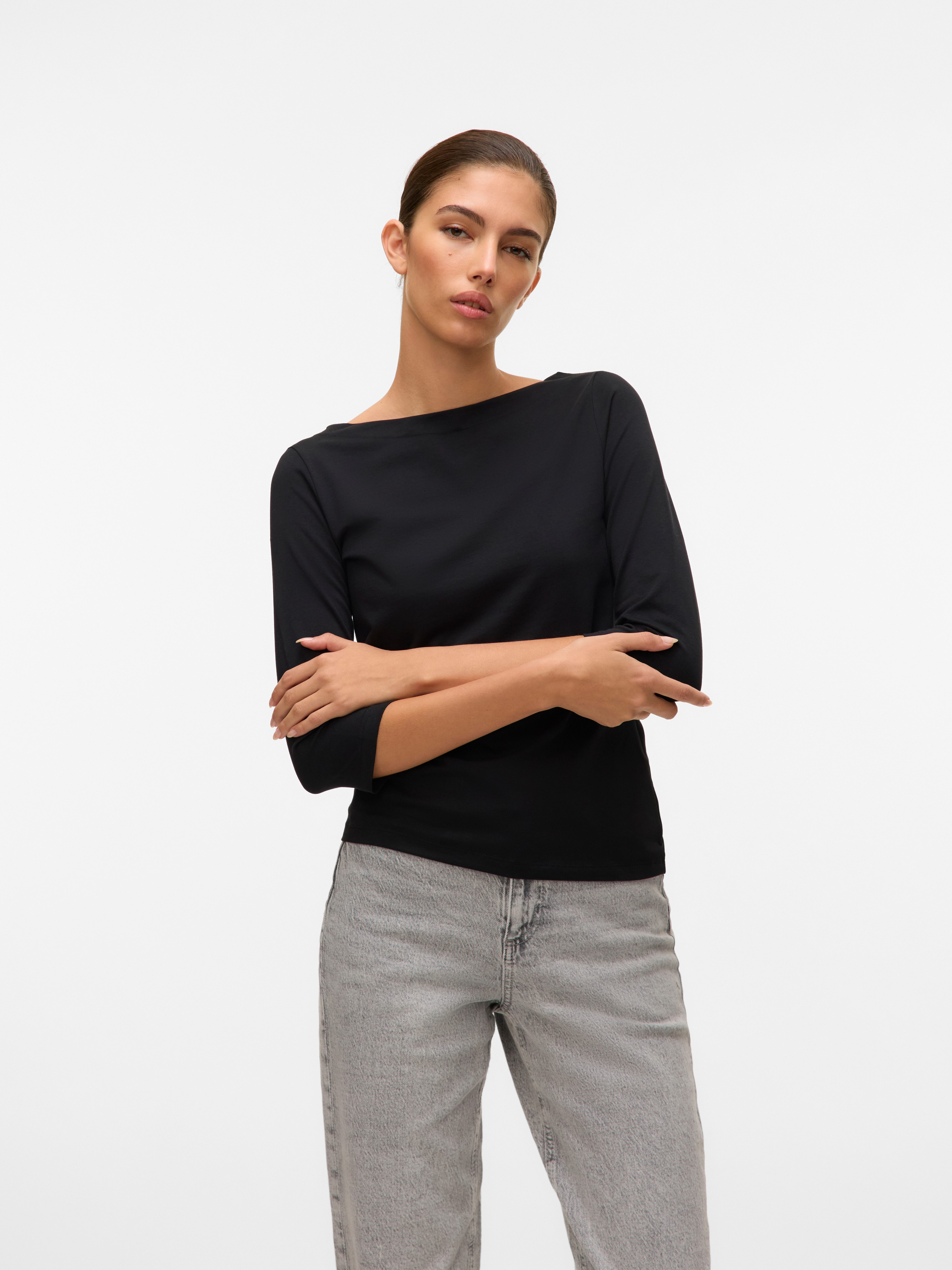 Vero Moda 3/4-Arm-Shirt VMPANDA MODAL 3/4 TOP JRS NOOS Baumwollmischung, re günstig online kaufen