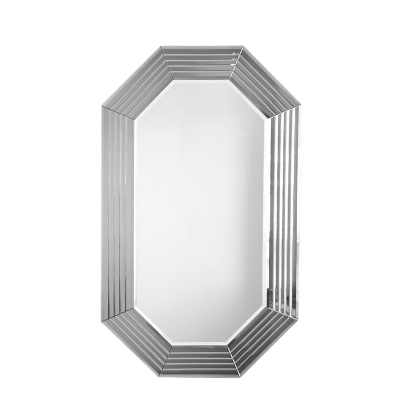 Decor 100% cm, A311DNOS, MDF Wandspiegel Silber, Skye 100x60