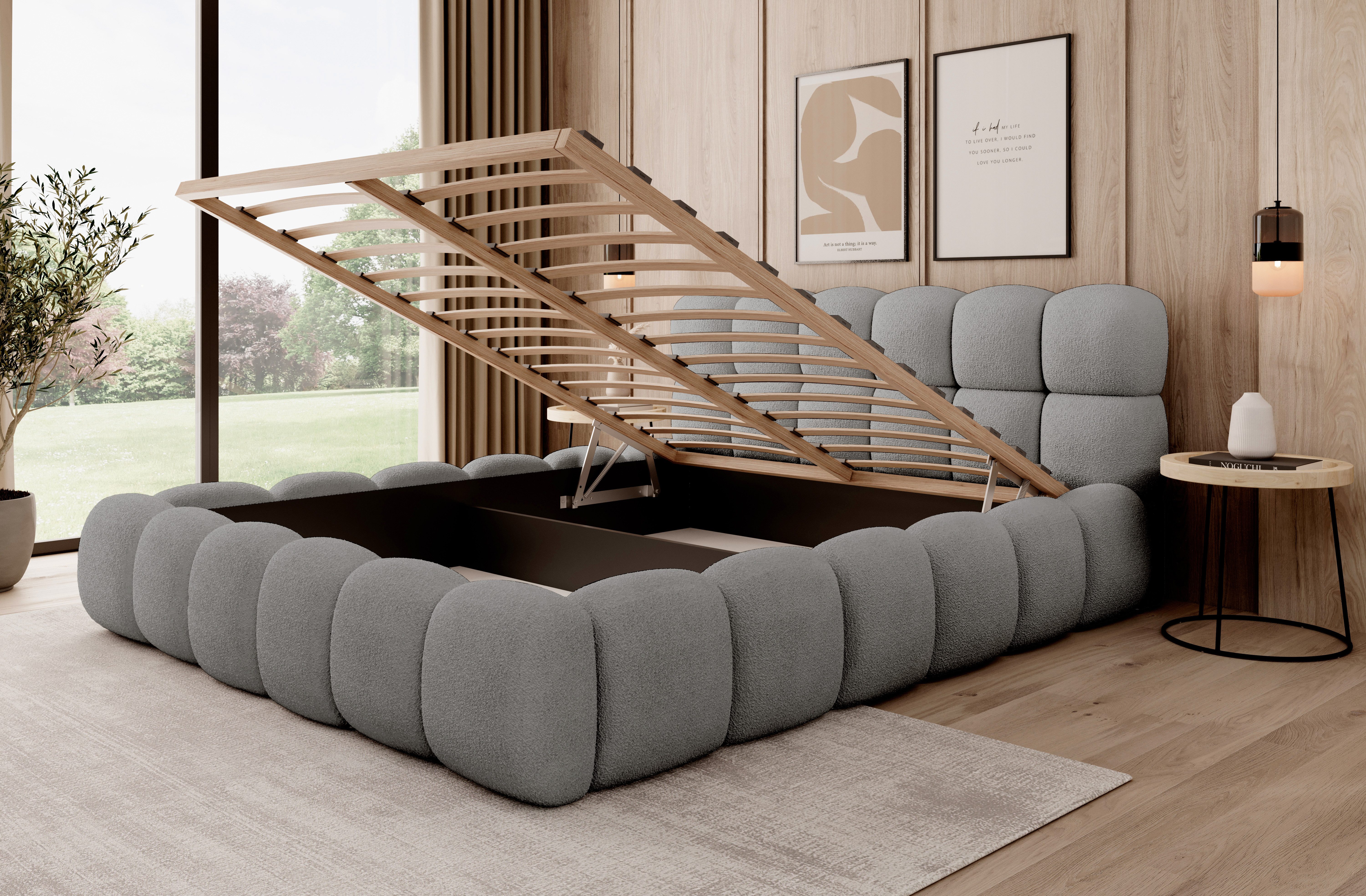 yourhouse24 Polsterbett Boston Doppelbett Bettgestell Lattenrost günstig online kaufen