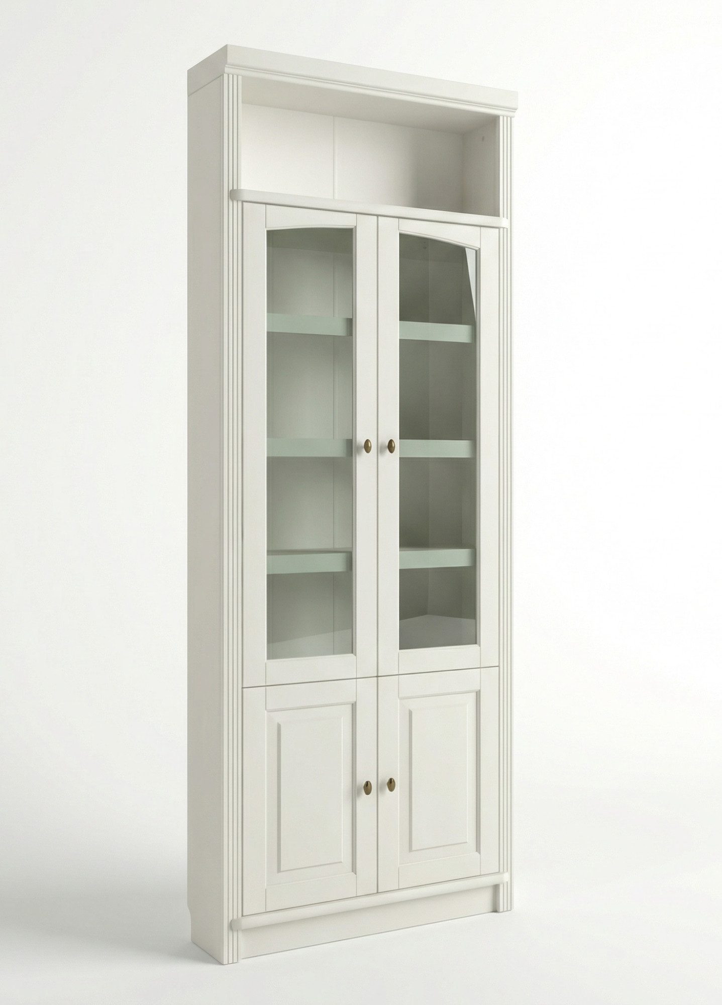 OTTO home Bibliothek Soeren - 7-tlg. Set: mit 1 Regal B 80 cm., 1 Regal B 40 cm, 1 Eckregal, Set 7-tlg., Inkl. 1 Vitrine,2 gerundeten Abschlussregalen und 1 Hol – Bild 5 von 5