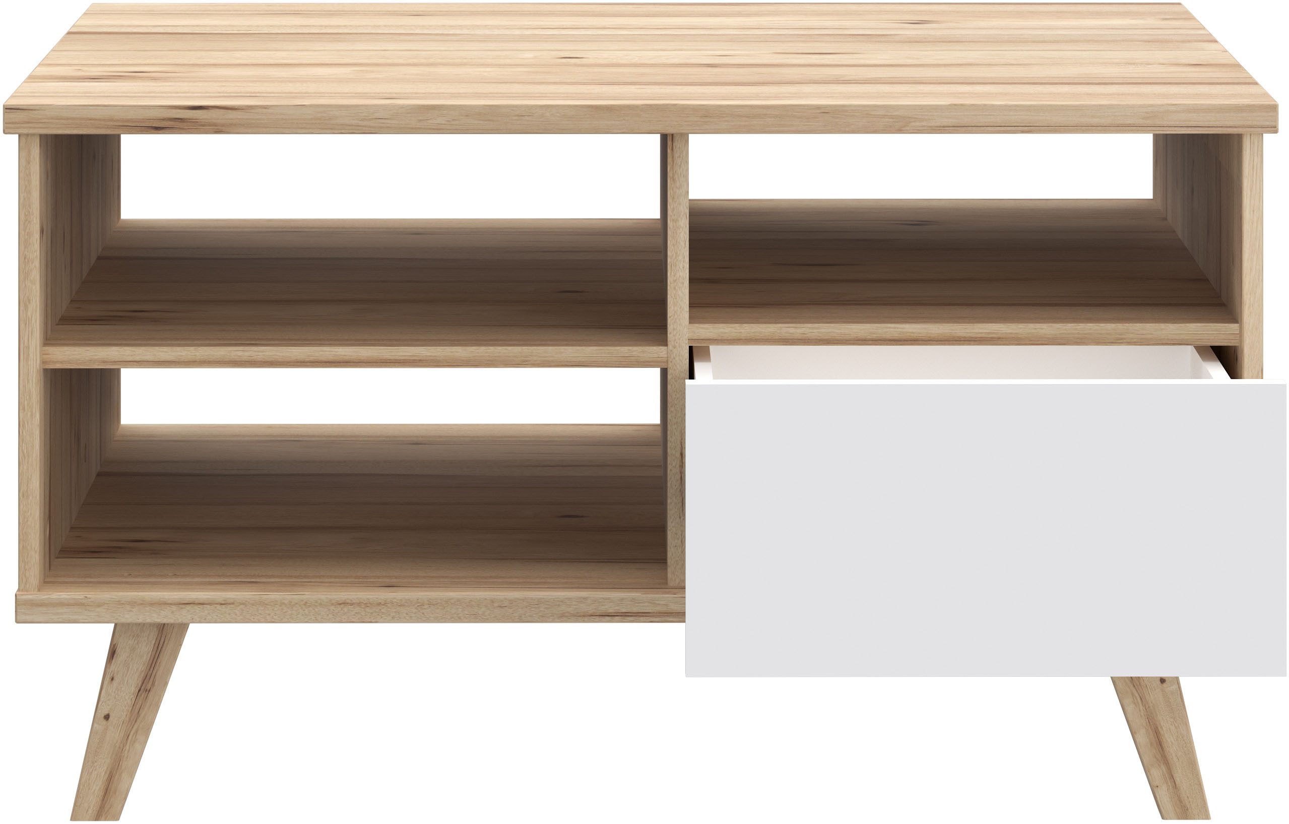 FORTE Couchtisch Vankka Coffee Table (B/H/T 90/51,8/60 cm), 90 x 60 cm Schublade, offen Fächer, Stauraun