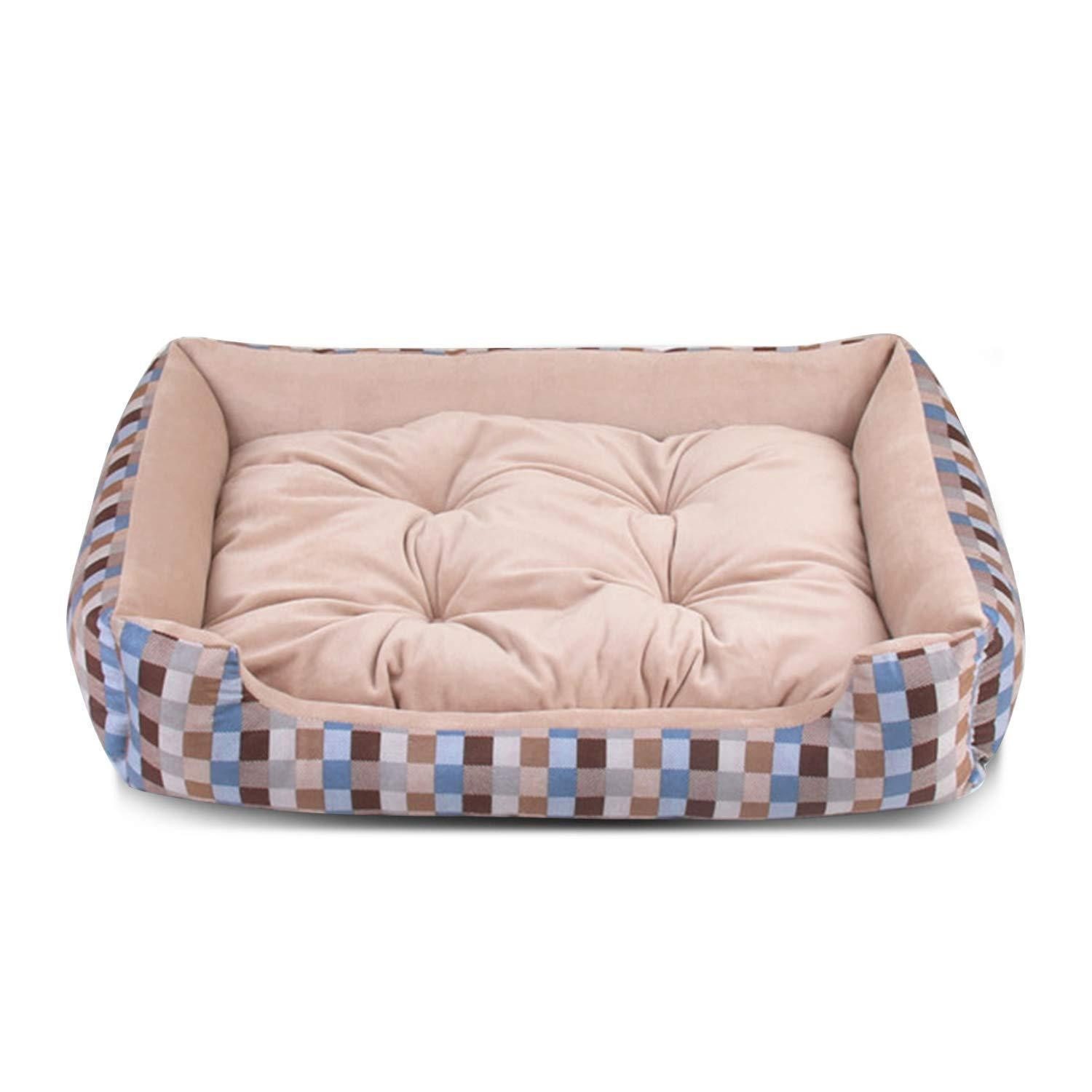 LuxusKollektion Hundebett Hundebett XL 80cm Khaki Check