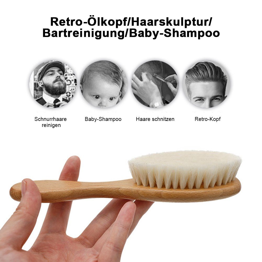Weichen Haarbürste,Auskämmbürste Haare dünnes, Köper feines extrem für Bartbürste