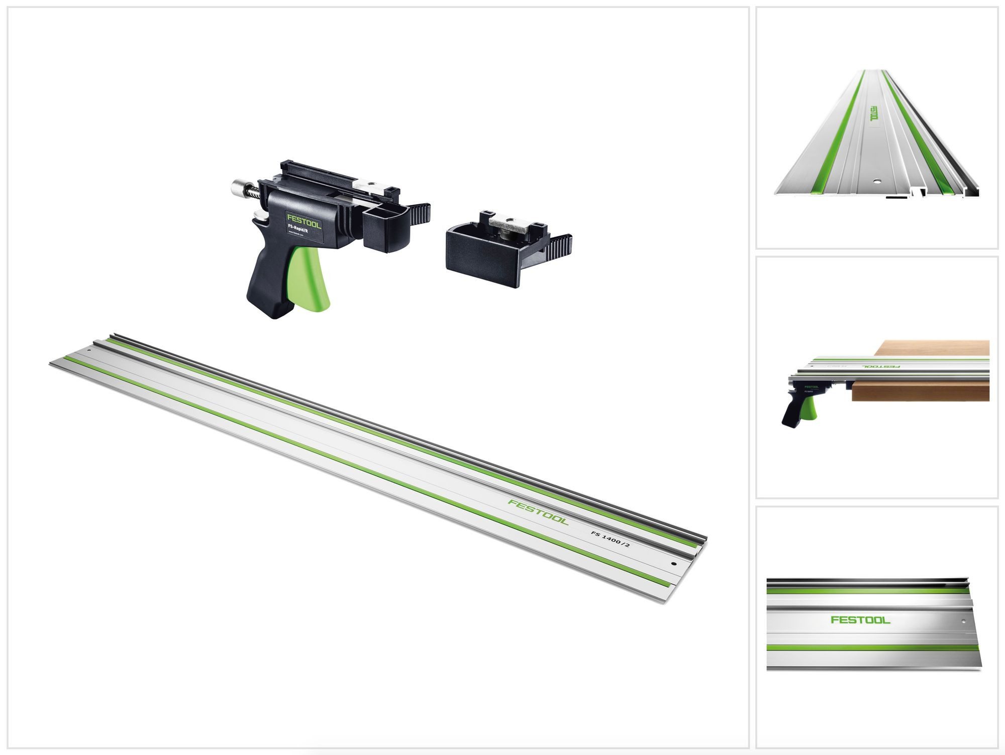 FESTOOL Maschinen-Führungsschienen Führungsschiene Schnellspanner Set FS 1400/2 (491498) + FS-RAPID/R