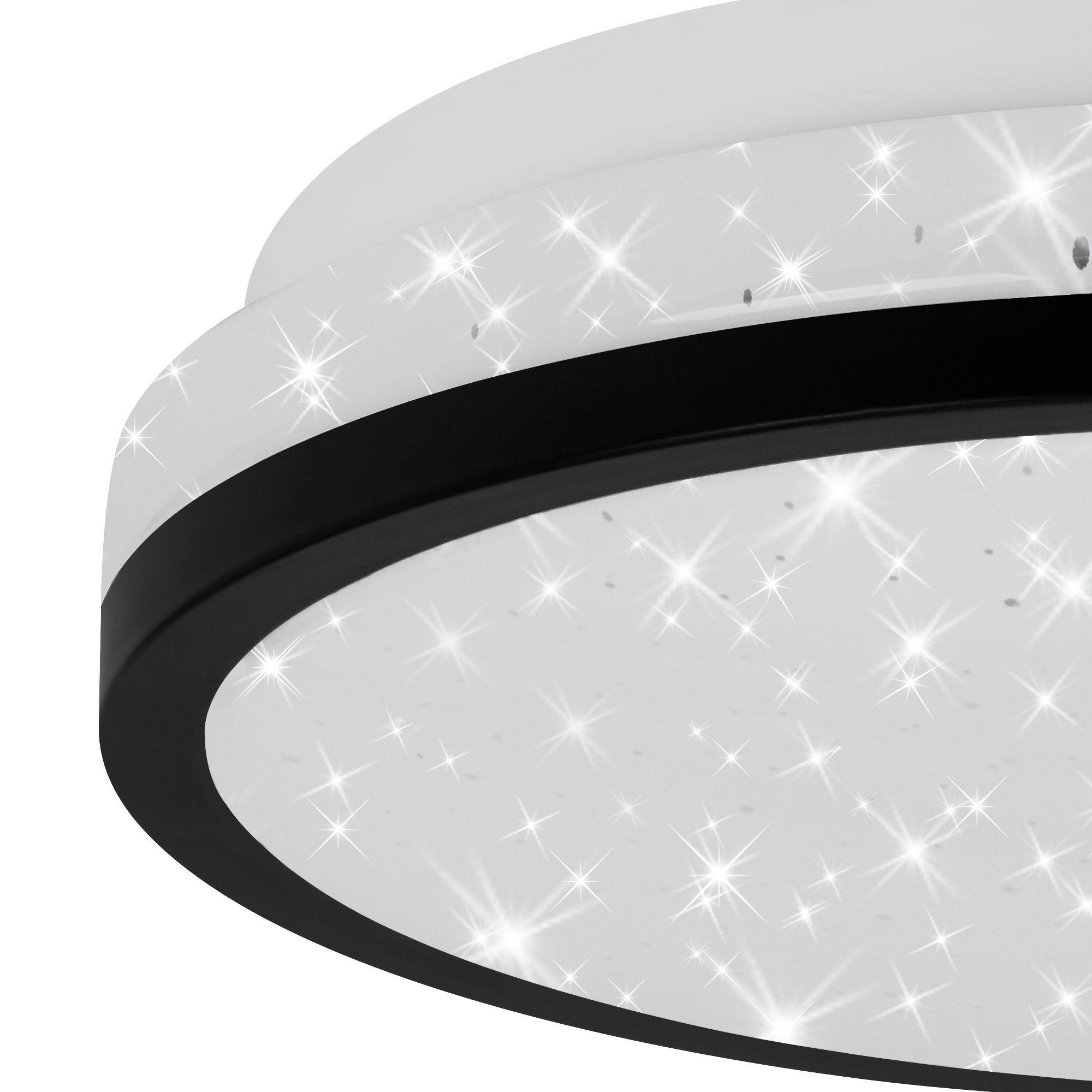 Leuchten IP20, Sternenhimmel, verbaut, fest cm 3456-015, Deckenleuchte 21,7 schwarz, LED Neutralweiß, Briloner LED