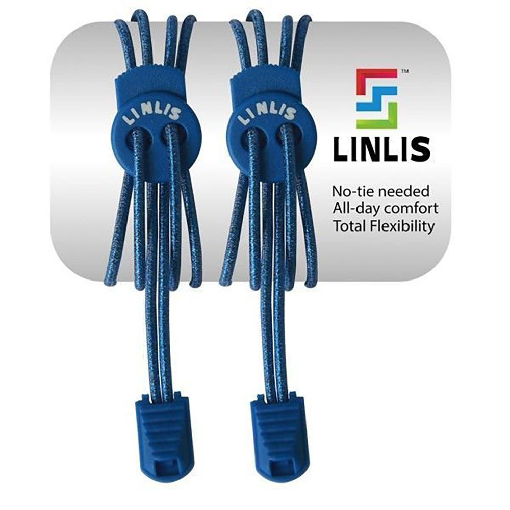 LINLIS Schnürsenkel Elastische Schnürsenkel ohne zu schnüren LINLIS Stretch FIT Komfort mit 27 prächtige Farben, Wasserresistenz, Strapazierfähigkeit, Anwenderfreundlichkeit Blau-3