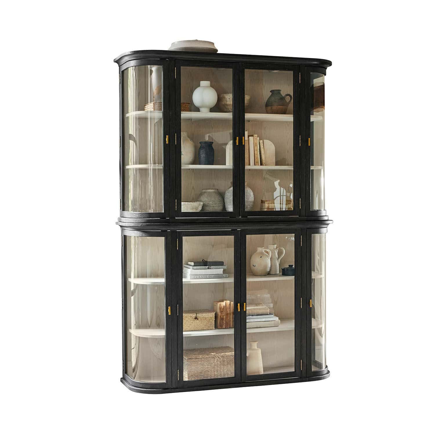 Mirabeau Vitrine Schrank Sturminster schwarz/weiß