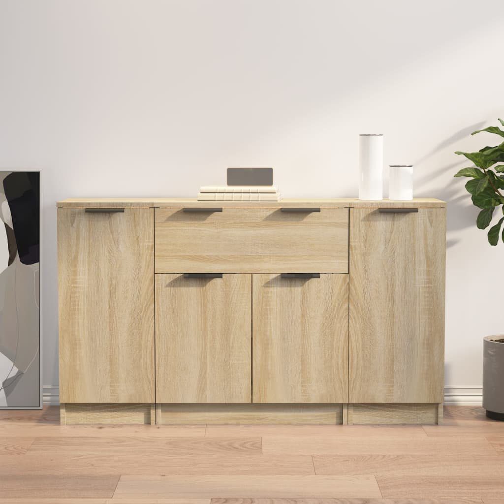 vidaXL Sideboard Sideboards 3 Stk. Sonoma-Eiche Holzwerkstoff (3 St)