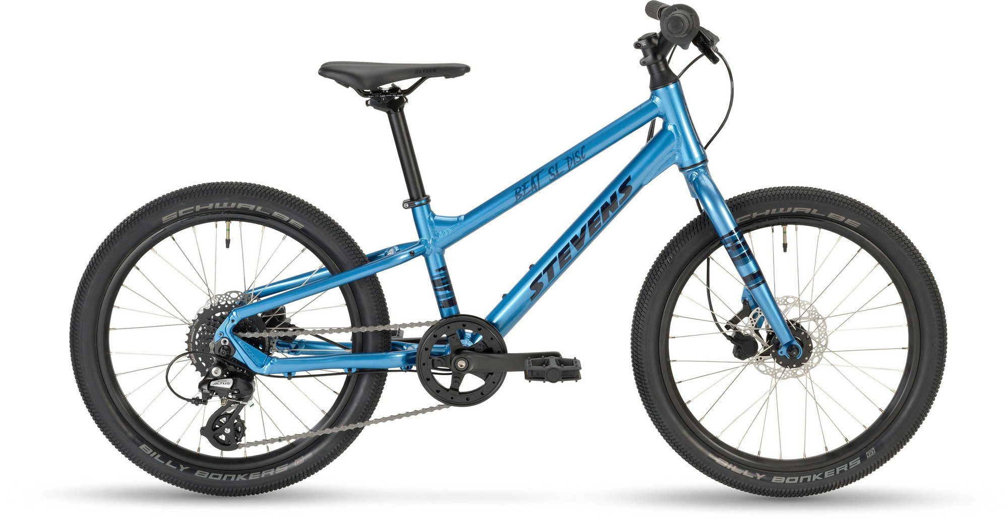 Henry Stevens Kinderfahrrad Kinderfahrrad Beat SL Disc Vivid Blue 20" Diamant, 8 Gang Shimano Shimano Altus RD-M310 Schaltwerk