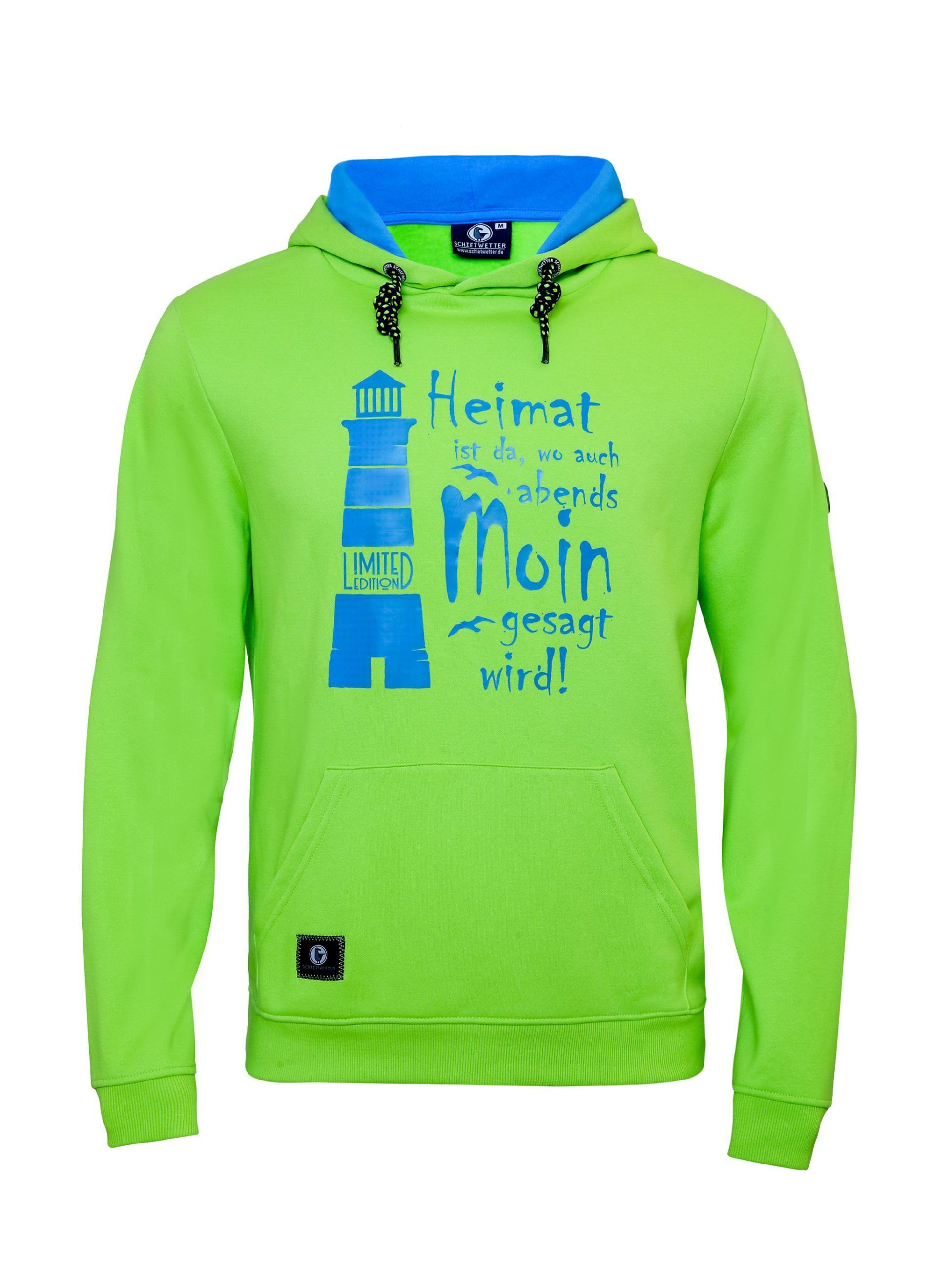 Schietwetter Kapuzenpullover Herren, Unisex Hoodie "Leuchtturm" günstig online kaufen