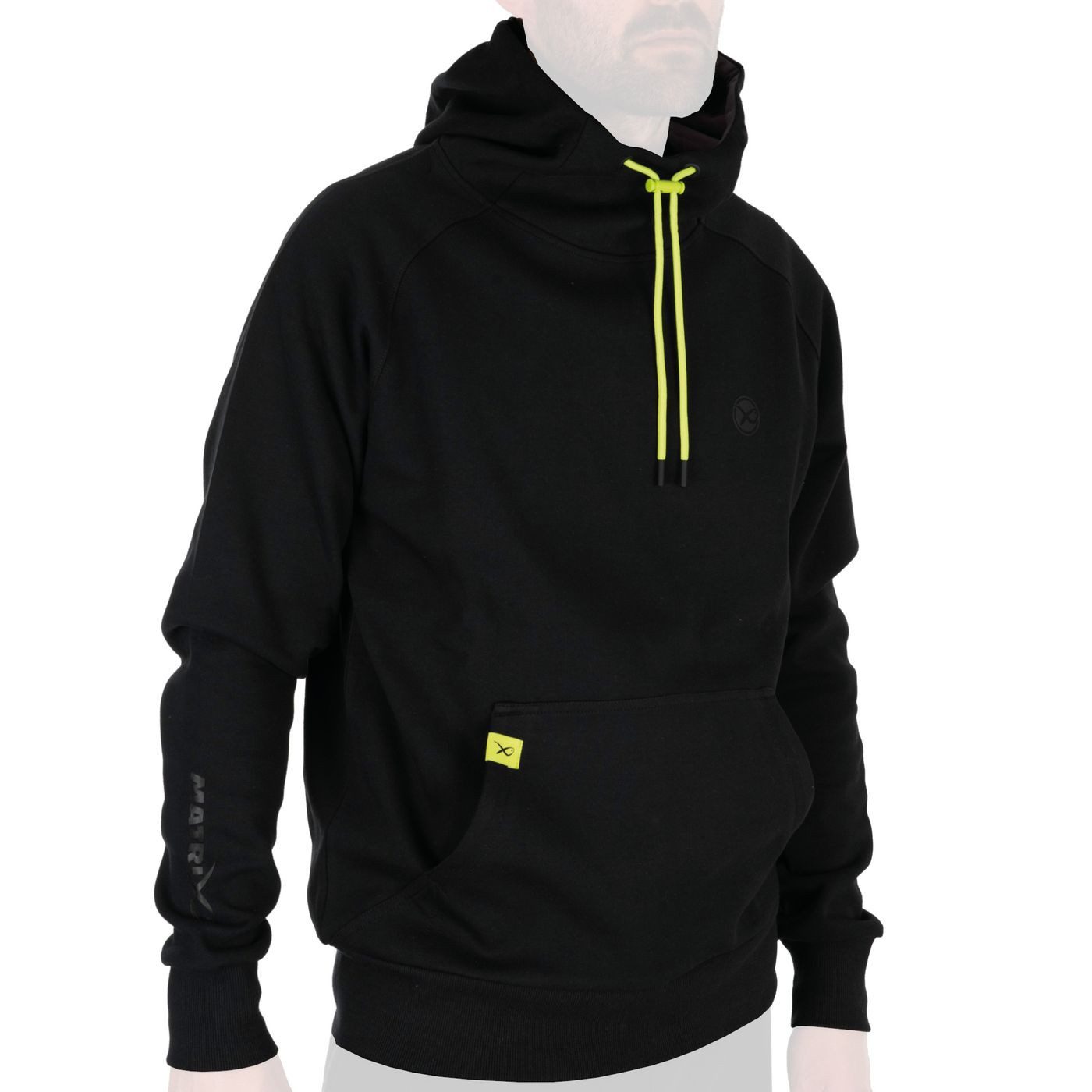 Fox Matrix Kapuzenpullover Fox Matrix Hoody Black/Lime (Black Edition) - Angelpullover