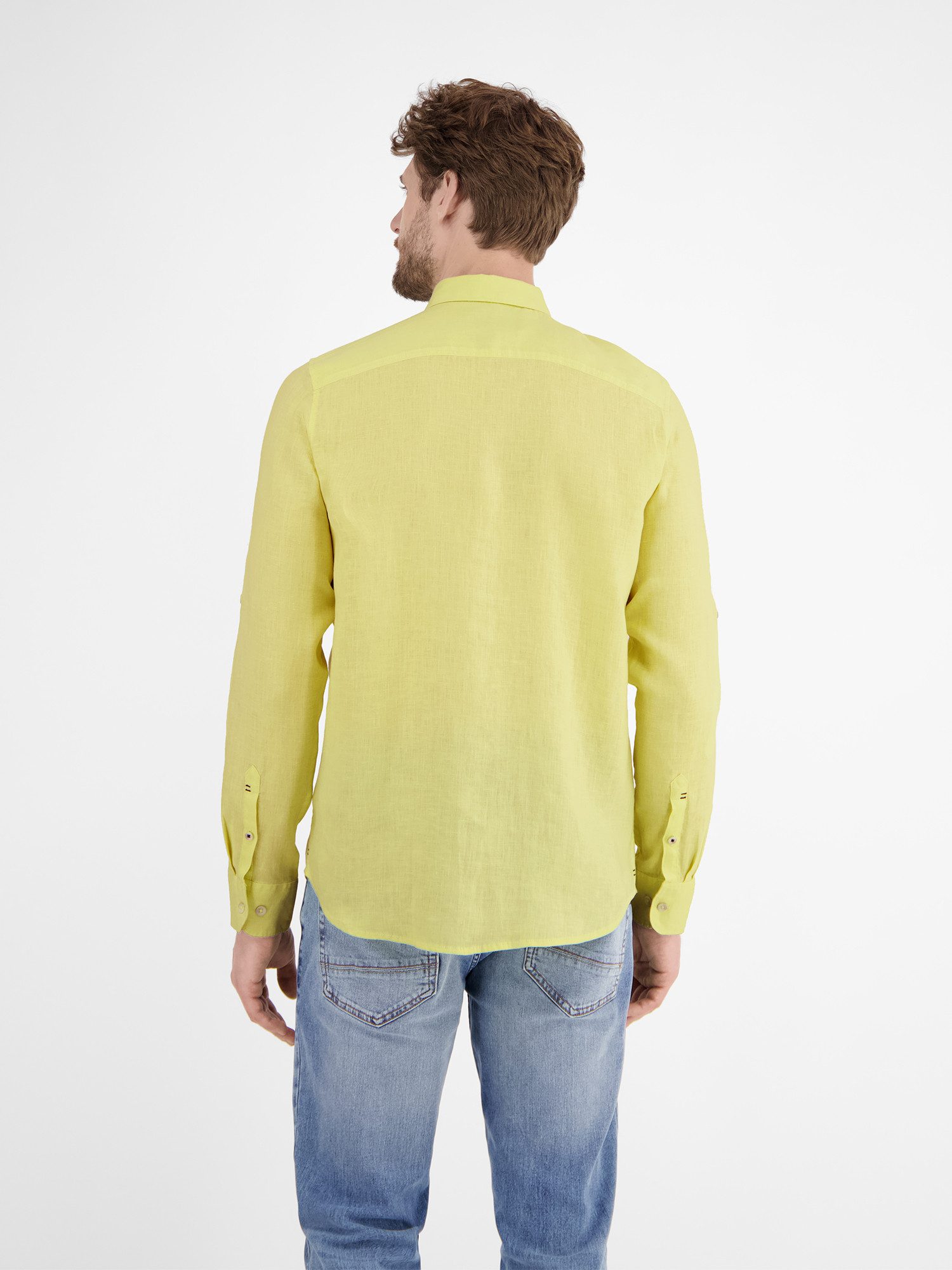 LERROS Langarmhemd "LERROS Herrenhemd in Leinen-Baumwoll-Blend" günstig online kaufen