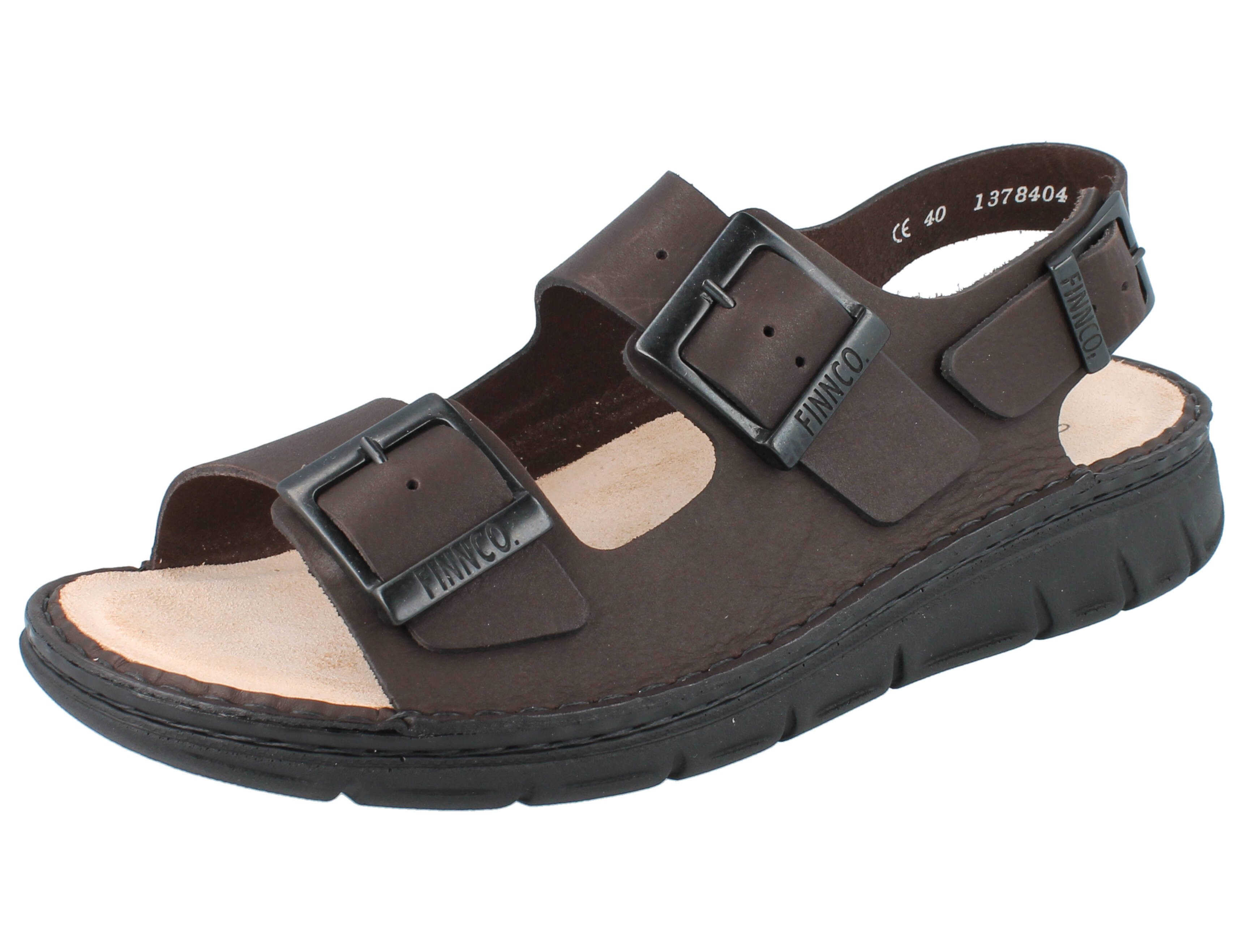 FINN COMFORT FINNCO Nevis Soft Herren Sandale braun Leder - Größe: Sandale