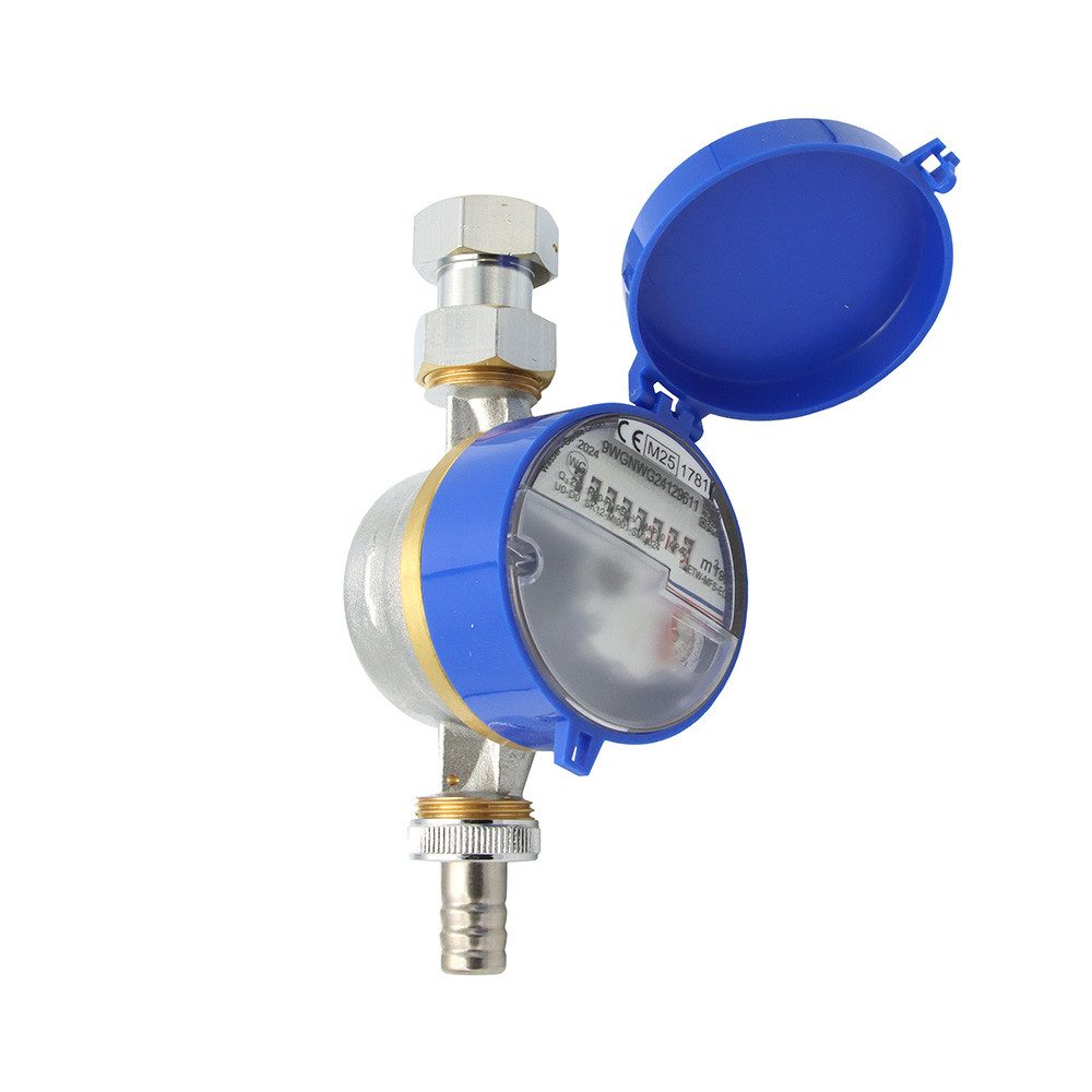 Wassergeräte Kaltwasserzähler Zapfhahnzähler mit Einstrahltechnik 3/4" 110 mm ECO TWO in ONE