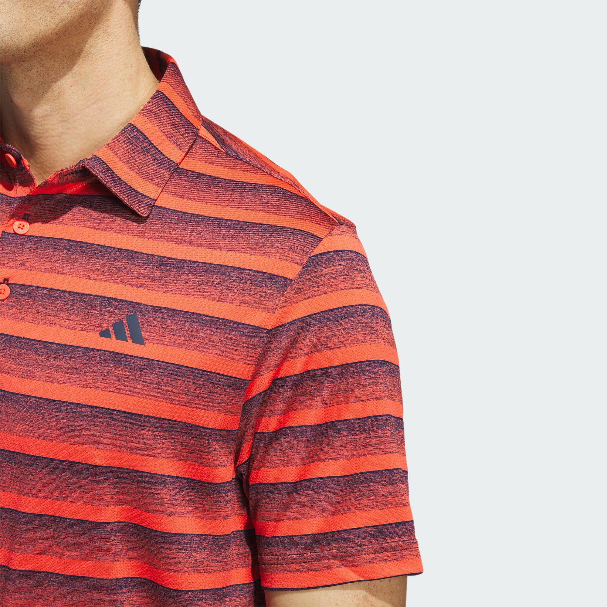 adidas Funktionsshirt Collegiate Bright Red POLOSHIRT Performance / STRIPE Navy TWO-COLOR