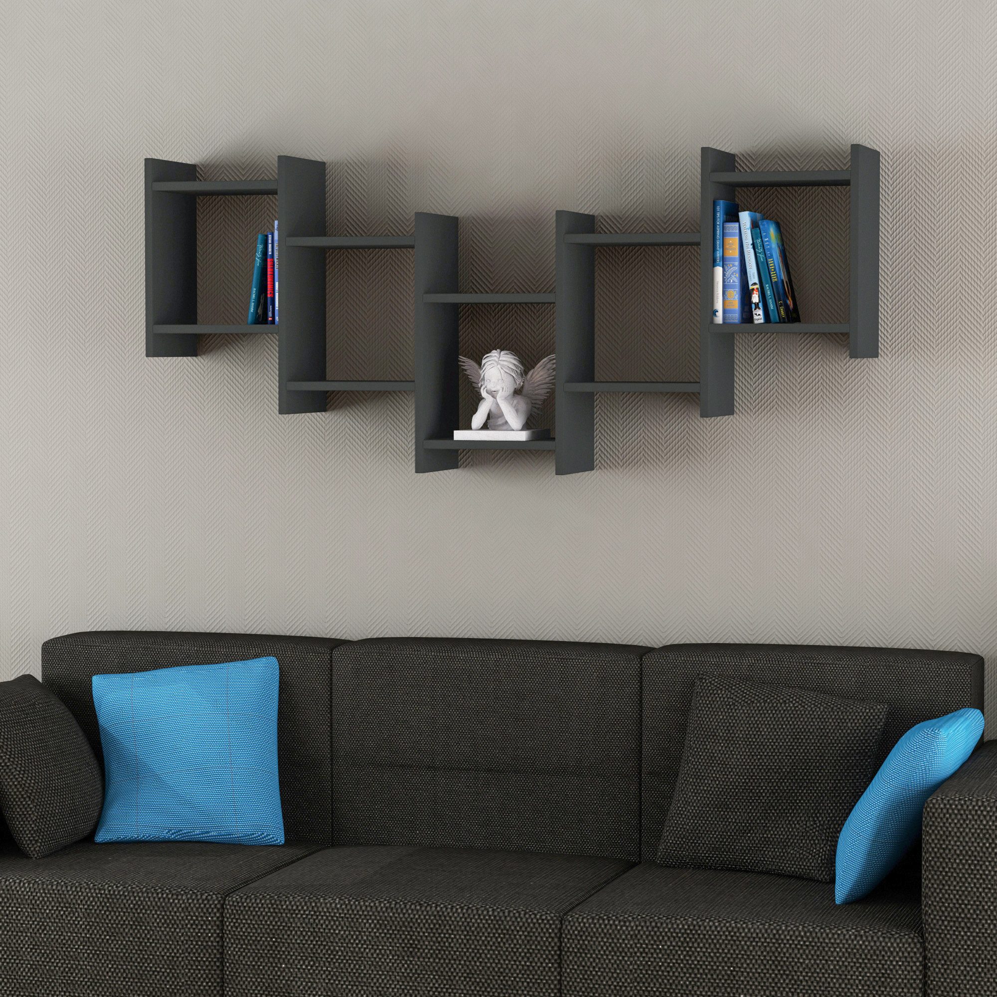 Decortie Wandregal Bat, Modernes Schwebendes Wandregal, günstig online kaufen