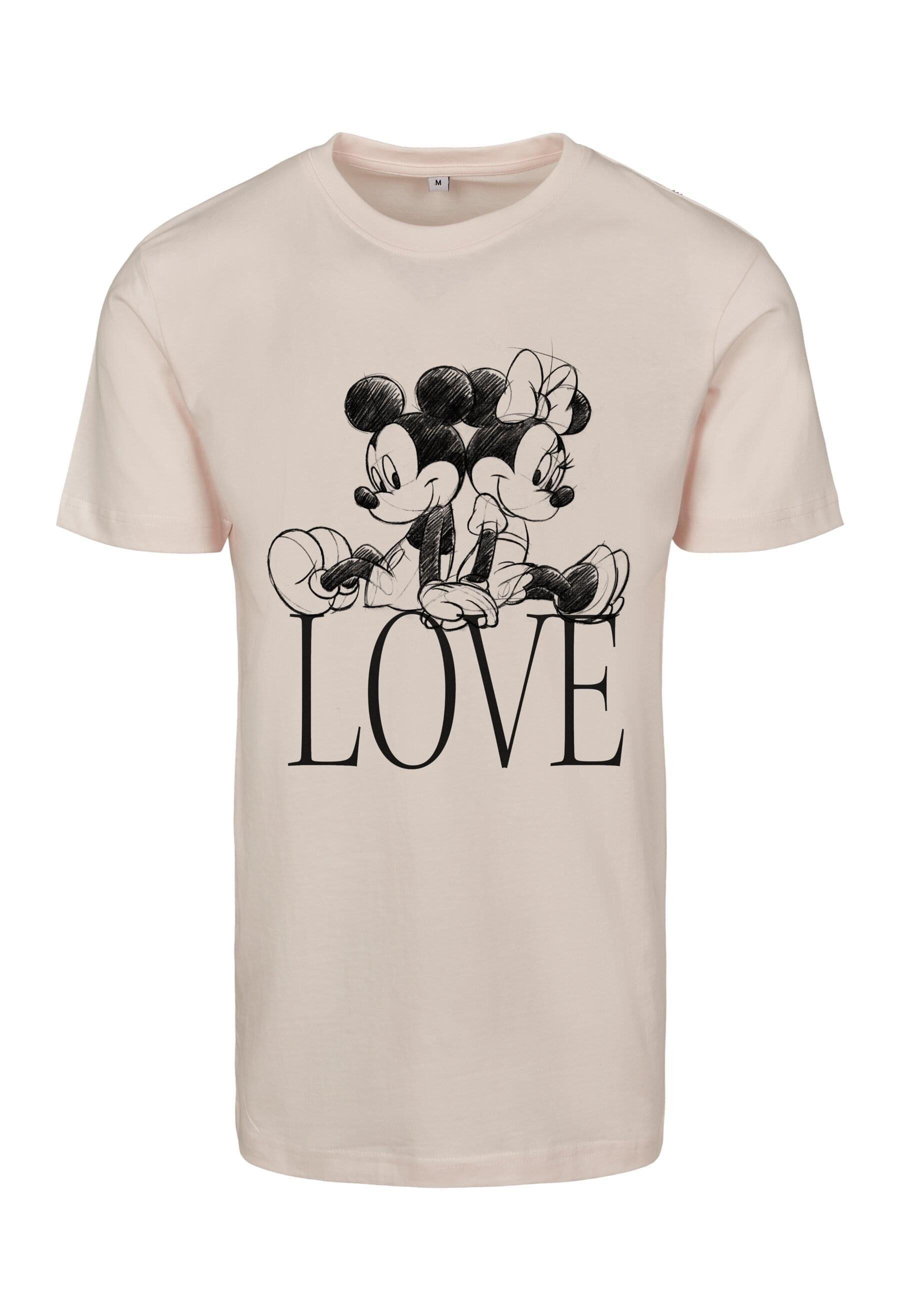 Merchcode Kurzarmshirt Merchcode Damen Ladies Minnie Loves Mickey Tee (1-tl günstig online kaufen