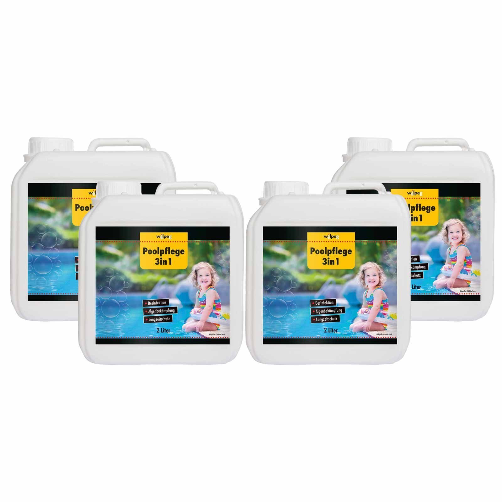 wilpeg® Poolpflege Poolpflege 3in1 4x2L Desinfektion günstig online kaufen