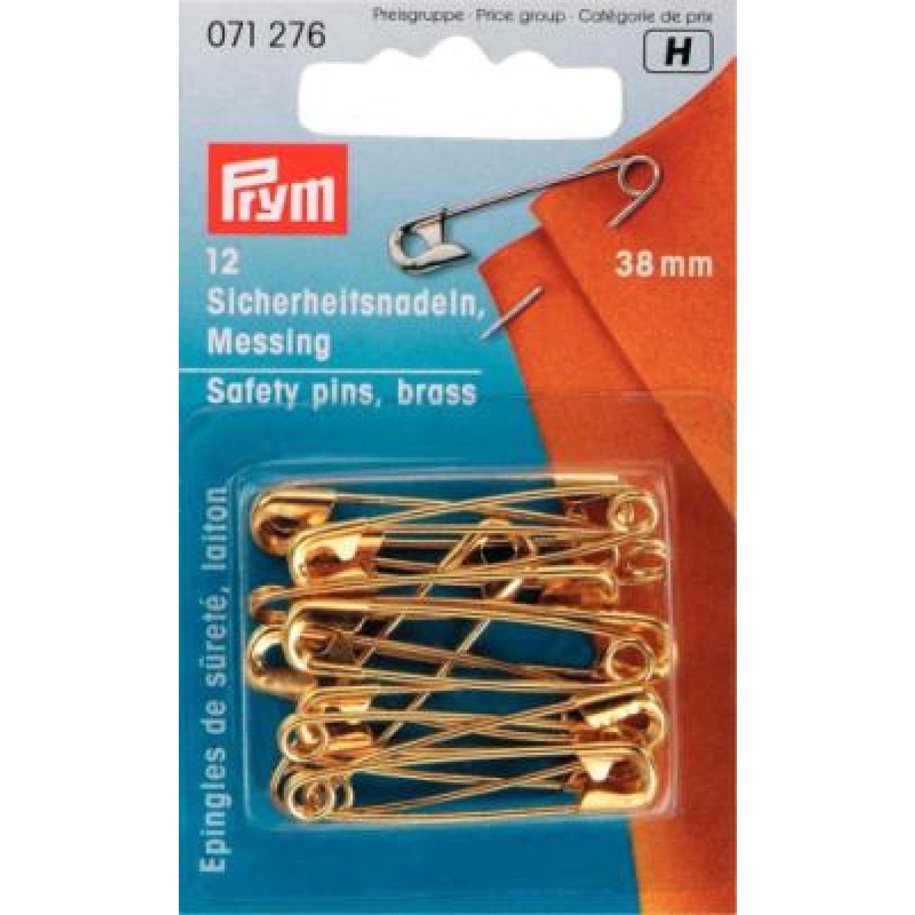 Prym Stricknadeln Sicherheitsnadeln 38 mm gold 12 St