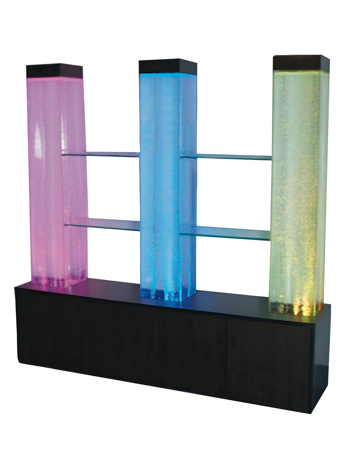 Xlmoebel Deko-Wandregal Beleuchtetes LED-Regal für Wasserwände an der Bar, Hergestellt in Europa