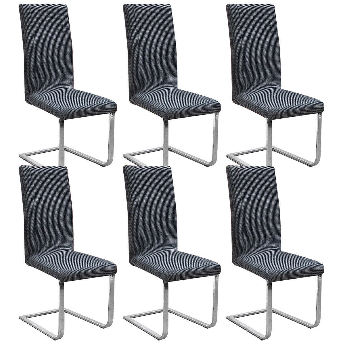 Simloveve Stuhlhusse Stretch Stuhlbezug 6er Set Stuhlhussen Waschbar elastische