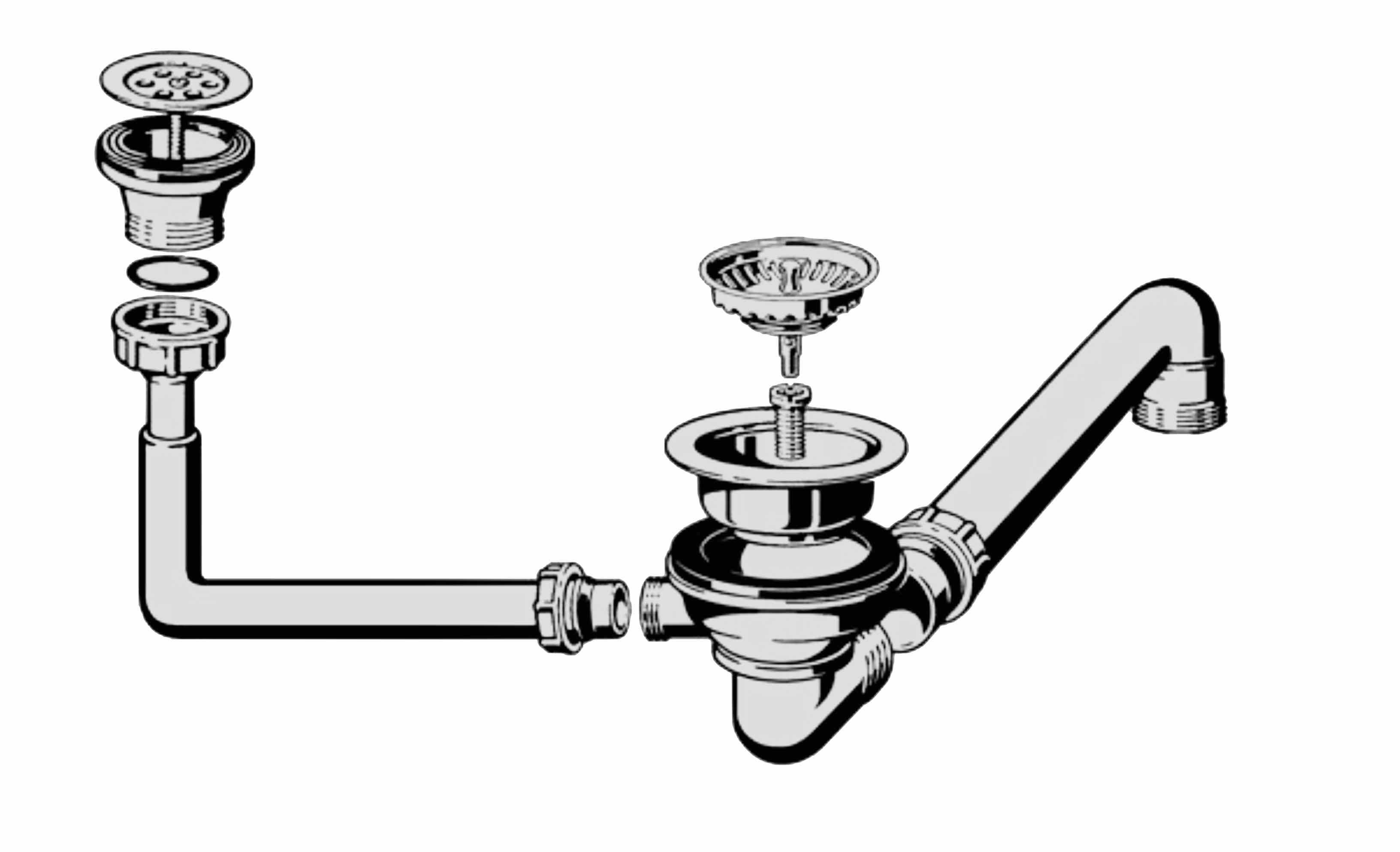 Villeroy & Boch Einbauspüle Villeroy & Boch Profi Ablaufgarnitur 8K920061 günstig online kaufen