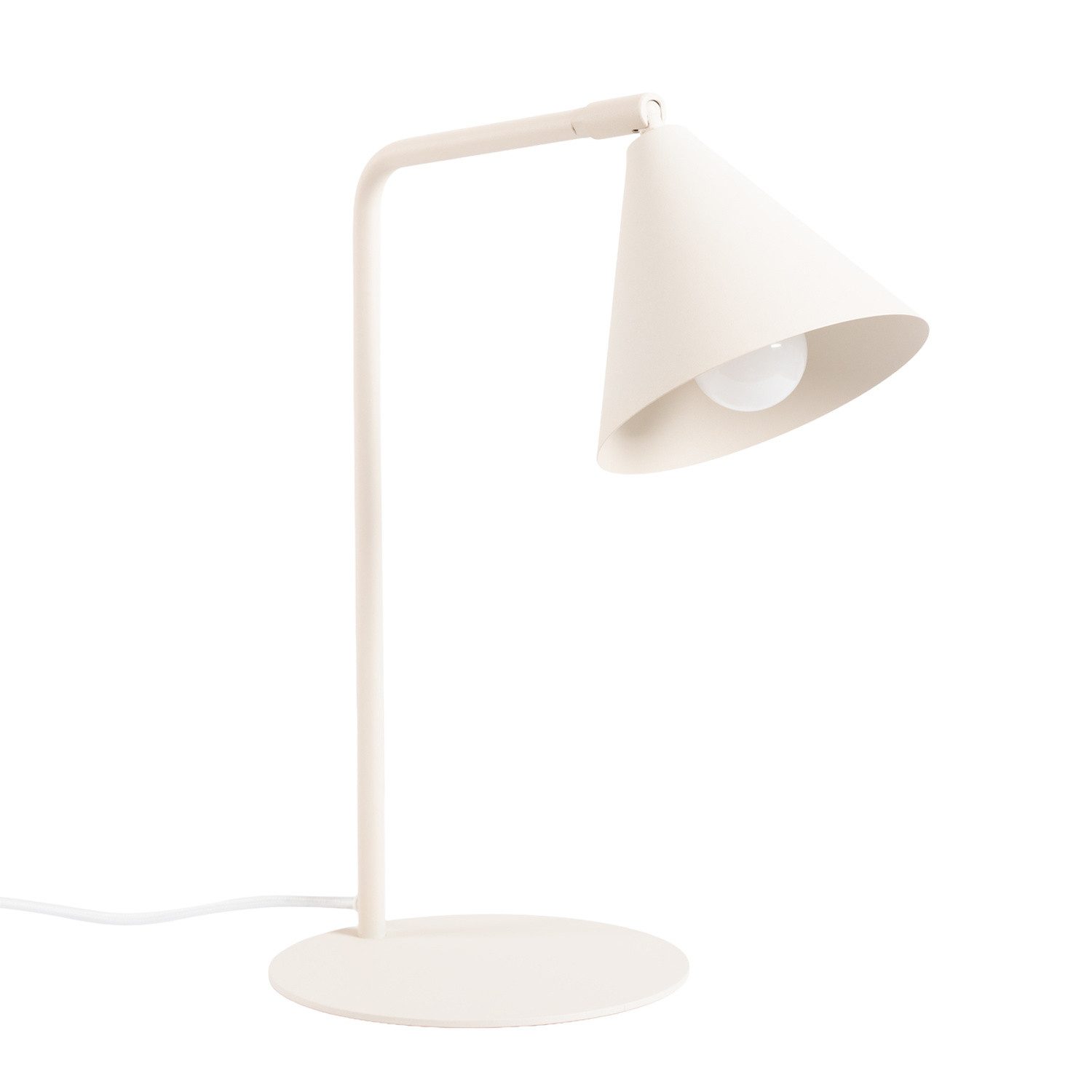 SOLLUX lighting Schreibtischlampe Tischlampe NOX beige, Nicht enthalten