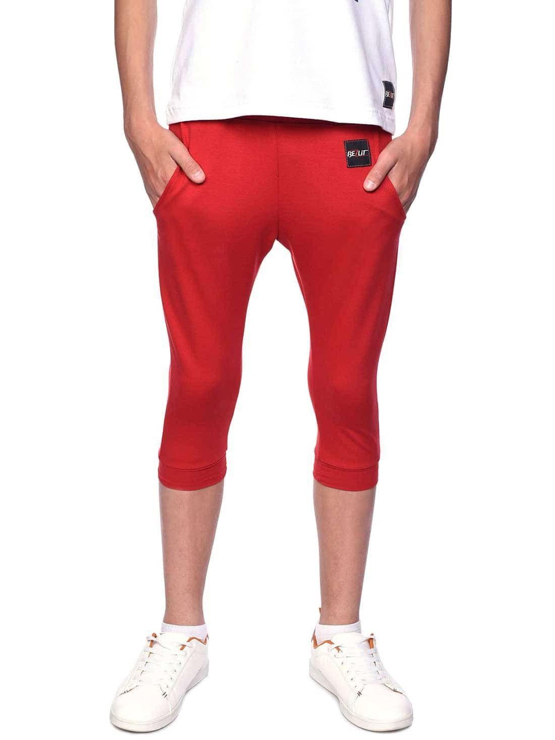 BEZLIT Strandshorts Bund (1-tlg) Rot Kinder Shorts Capri Stoff elastischem Jungen mit