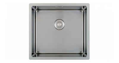 CARESSI Küchenspüle CAPP40D37R10, quadratisch, 44/41 cm, Benötigt wenig Platz, speziell für grifflose Küchen