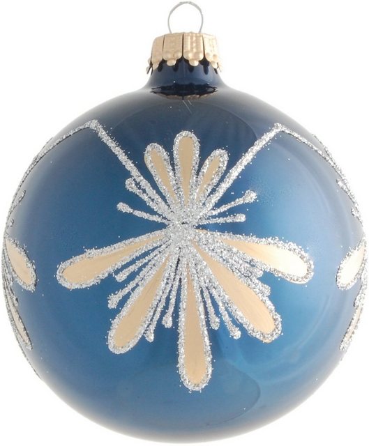 Krebs Glas Lauscha Weihnachtsbaumkugel »CBK93570« (1 Stück), aus Glas, mit Blattdekor-Otto