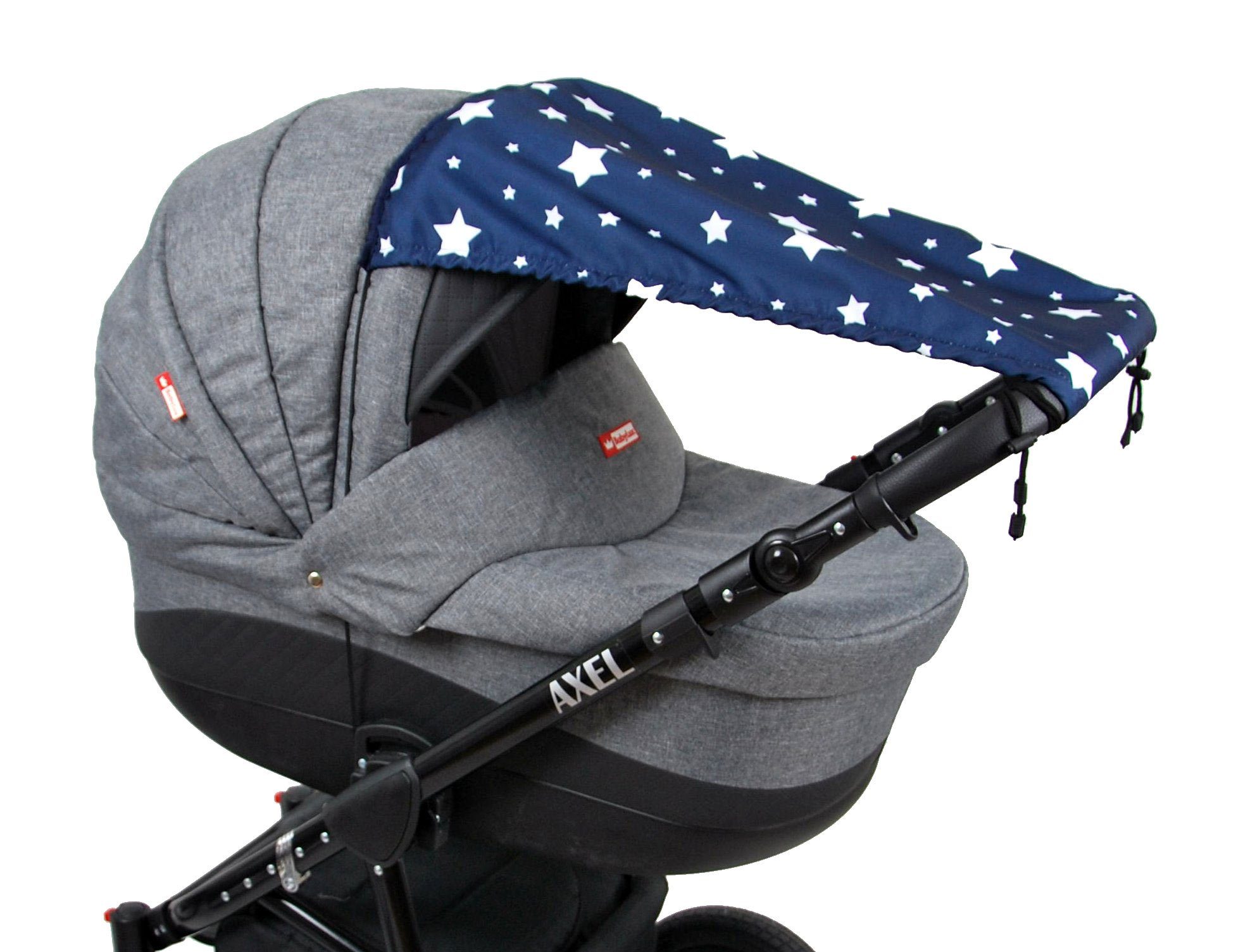 Thumbnail - BabyLux Kinderwagen-Sonnenschutzhülle BABYLUX Sonnenschutz UV Rollo Schutz SONNENSEGEL für Kinderwagen (1-St), 75. Stern...