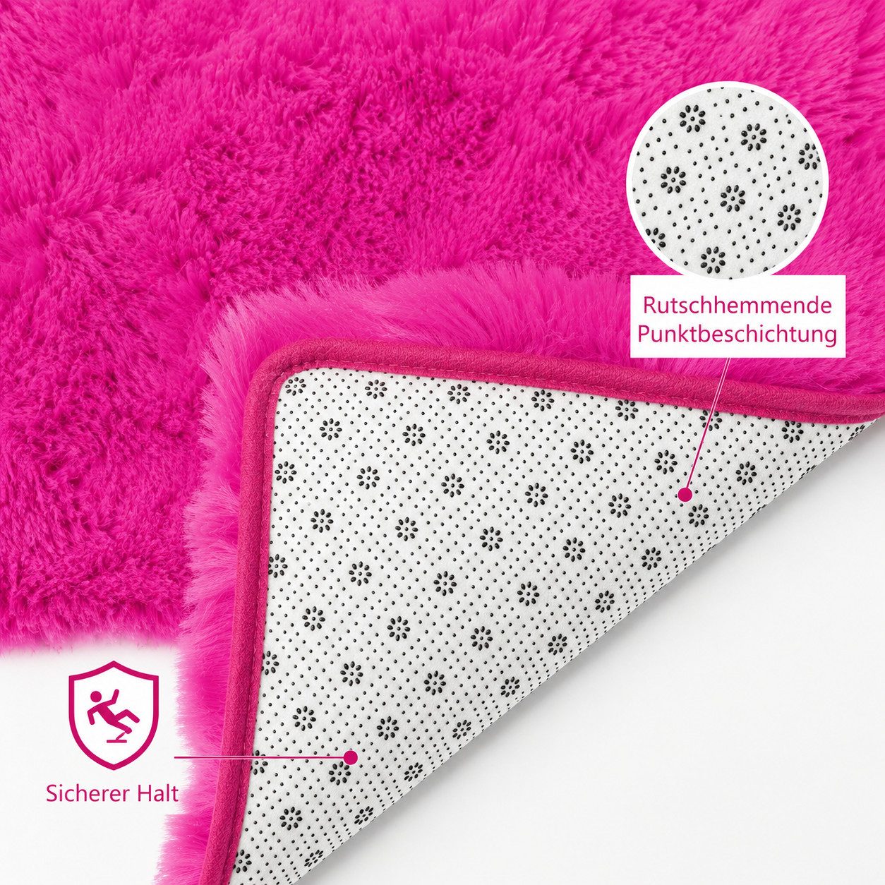 Lochas Hochflor-Teppich Hochflor-Teppich weich & kuschelig für Wohnzimmer und Schlafzimmer – Bild 5 von 5