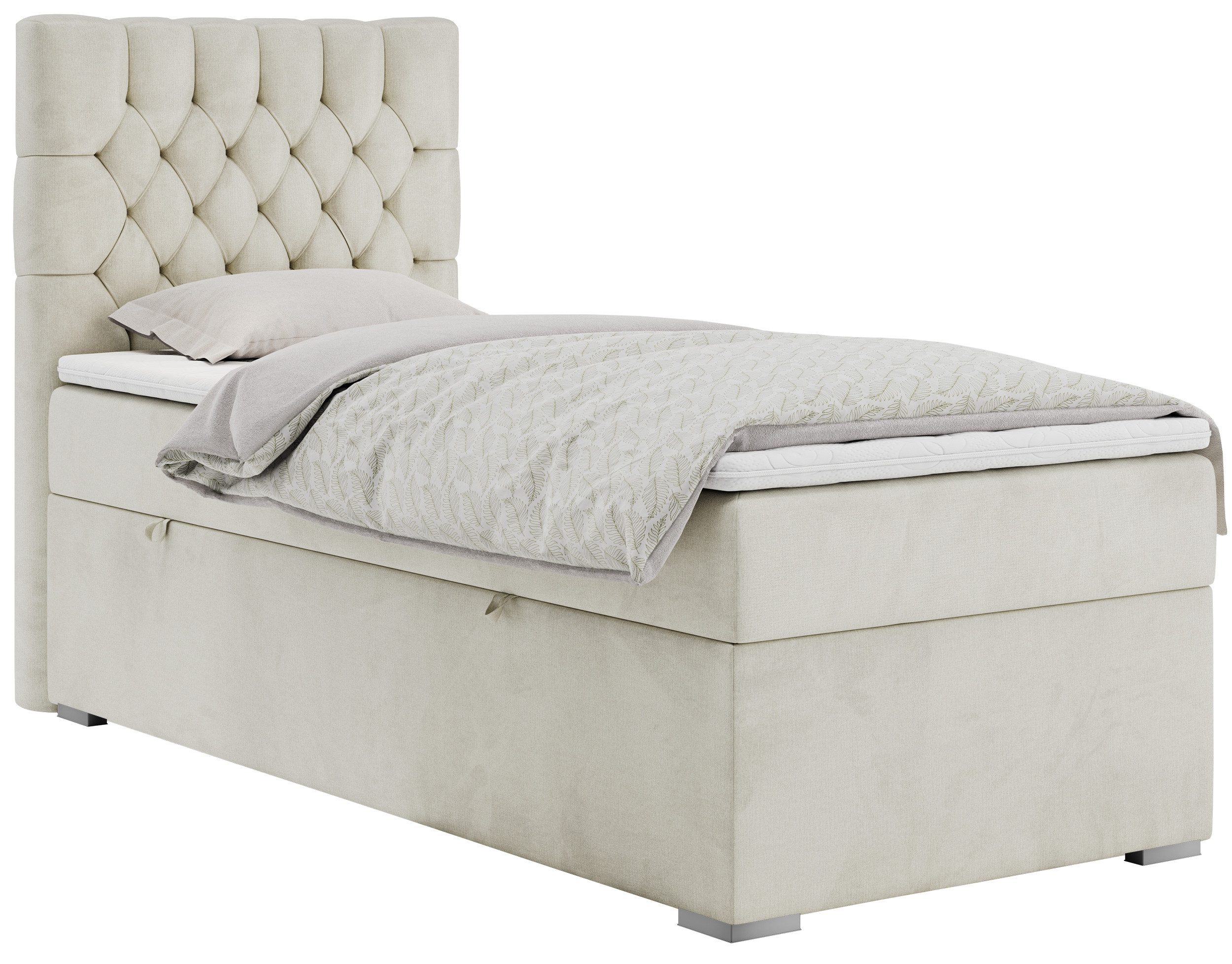MKS MÖBEL Boxspringbett PERA (Set, Packung, Topper T25, T30-Schaum, H3-Matr günstig online kaufen