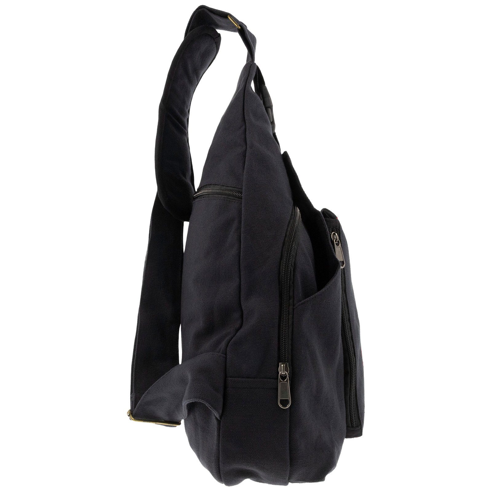 Schultertasche Schultertasche / Sling L OM UND KUNST Bag Rucksack MAGIE Symbol Bodybag Schwarz Rot Hippie