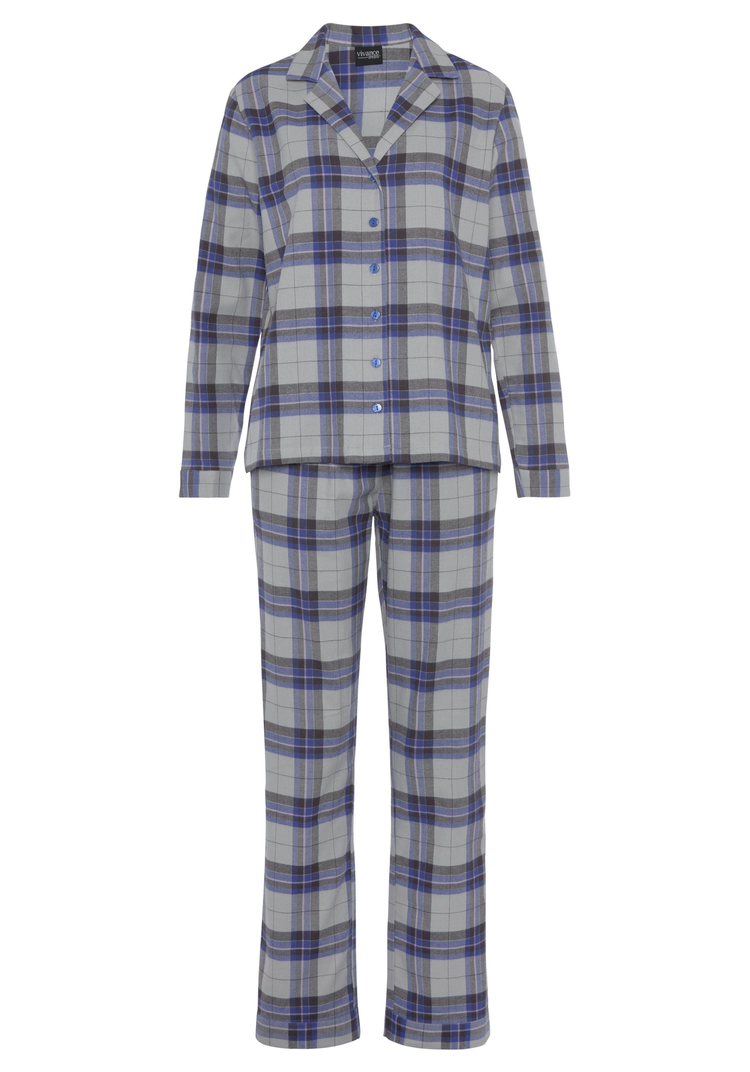 tlg) Dreams aus (2 kuschelig weichem blau Pyjama Flanell Vivance