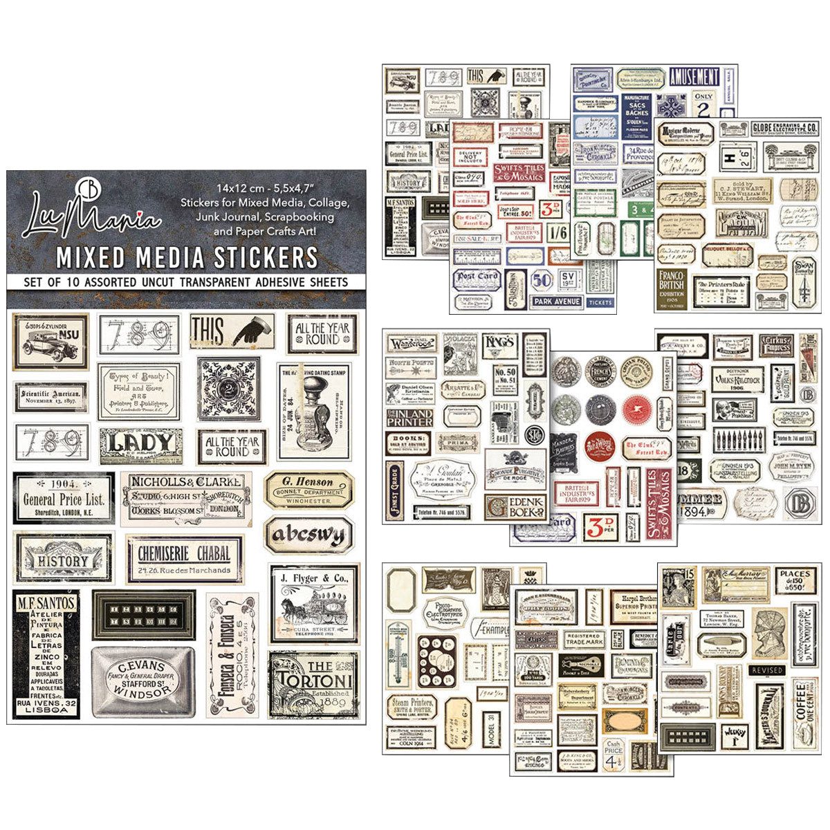 Ciao Bella Sticker Mixed Media, 12 x 14 cm