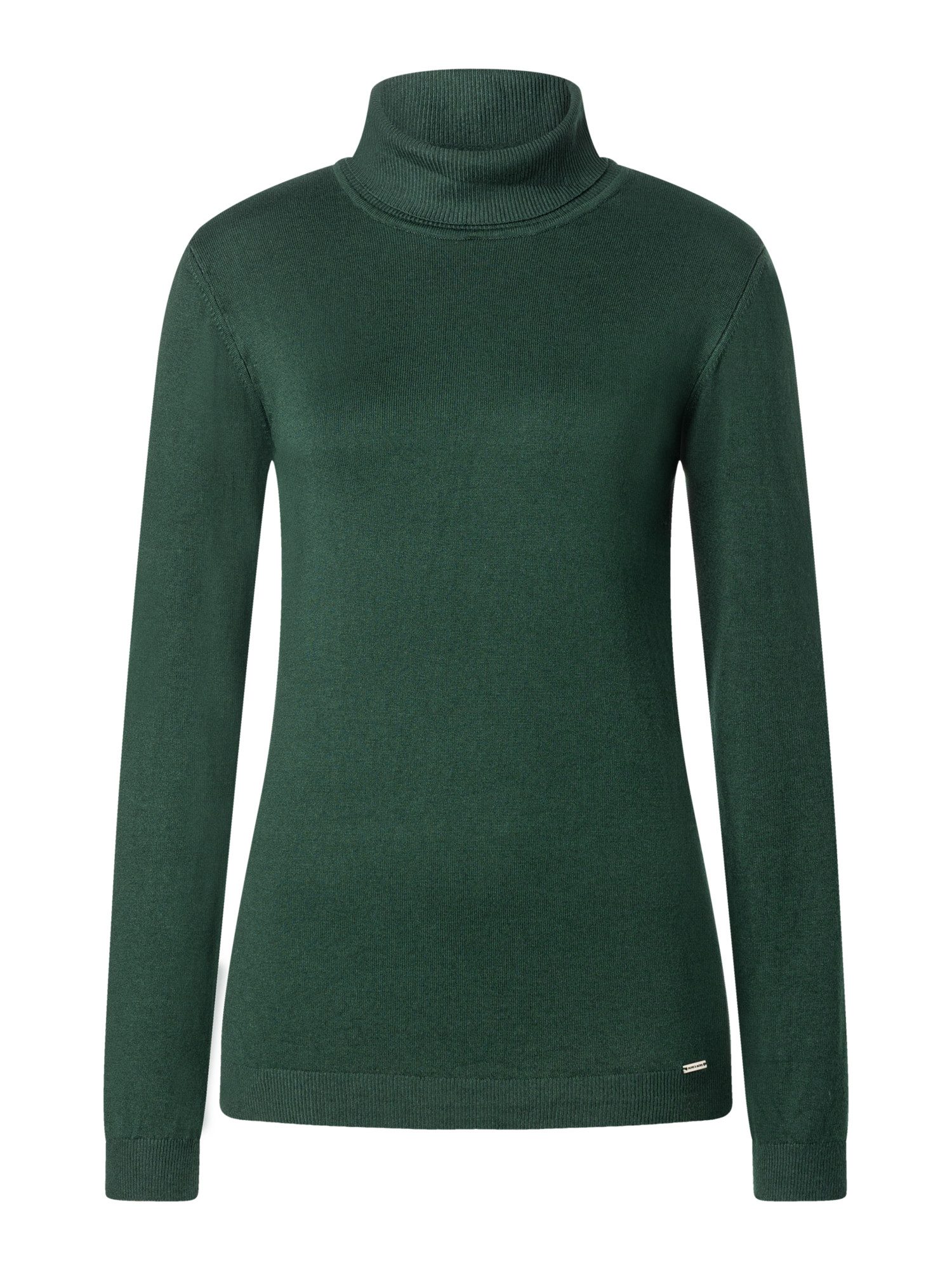MORE&MORE Rundhalspullover schmaler Feinstrick-Basic-Rollkragenpullover